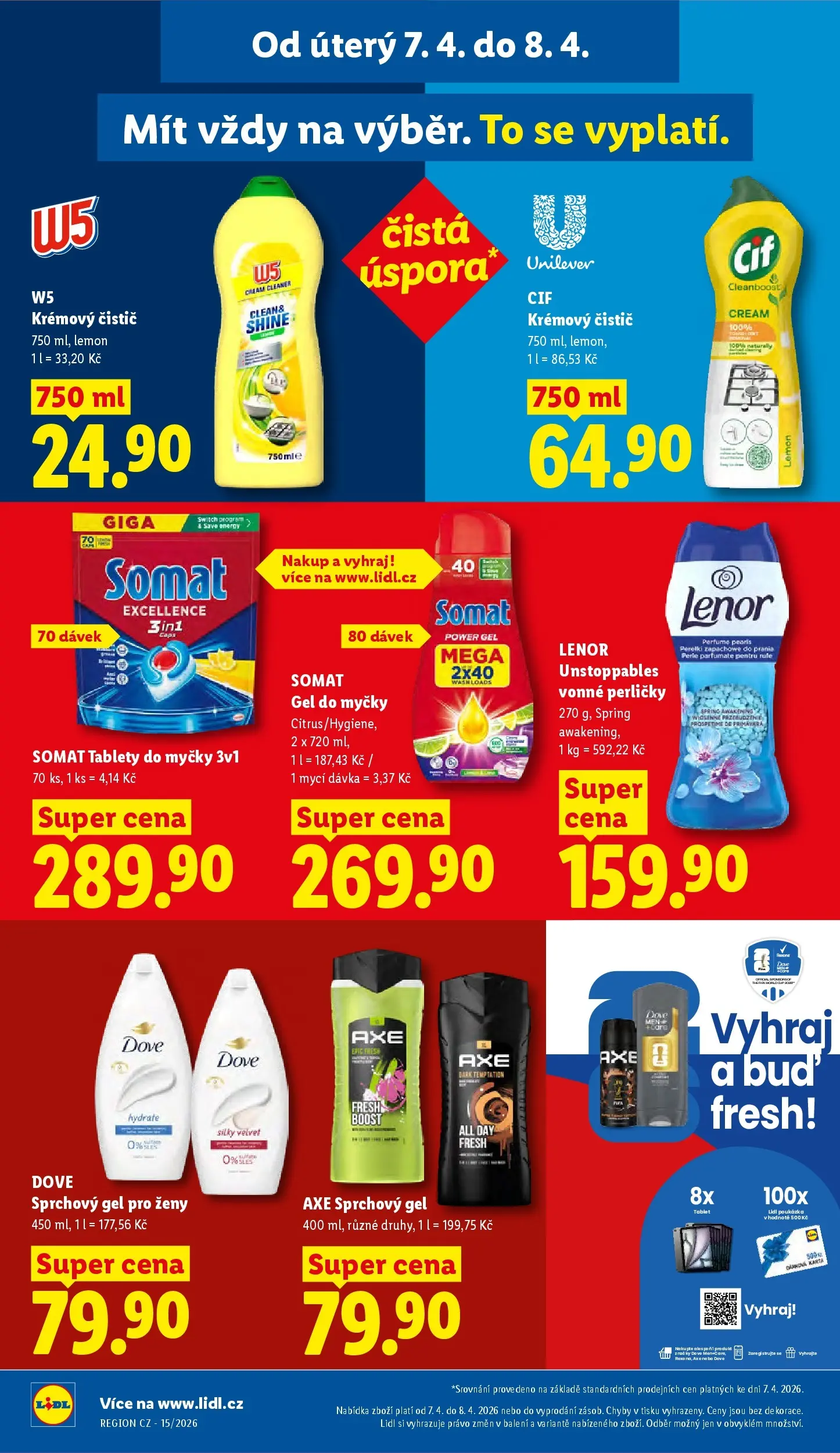 Lidl leták od 06.04.2026 - Nový akční leták | Strana: 24 | Produkty: Sprchový gel, Tablet, Cif, Somat