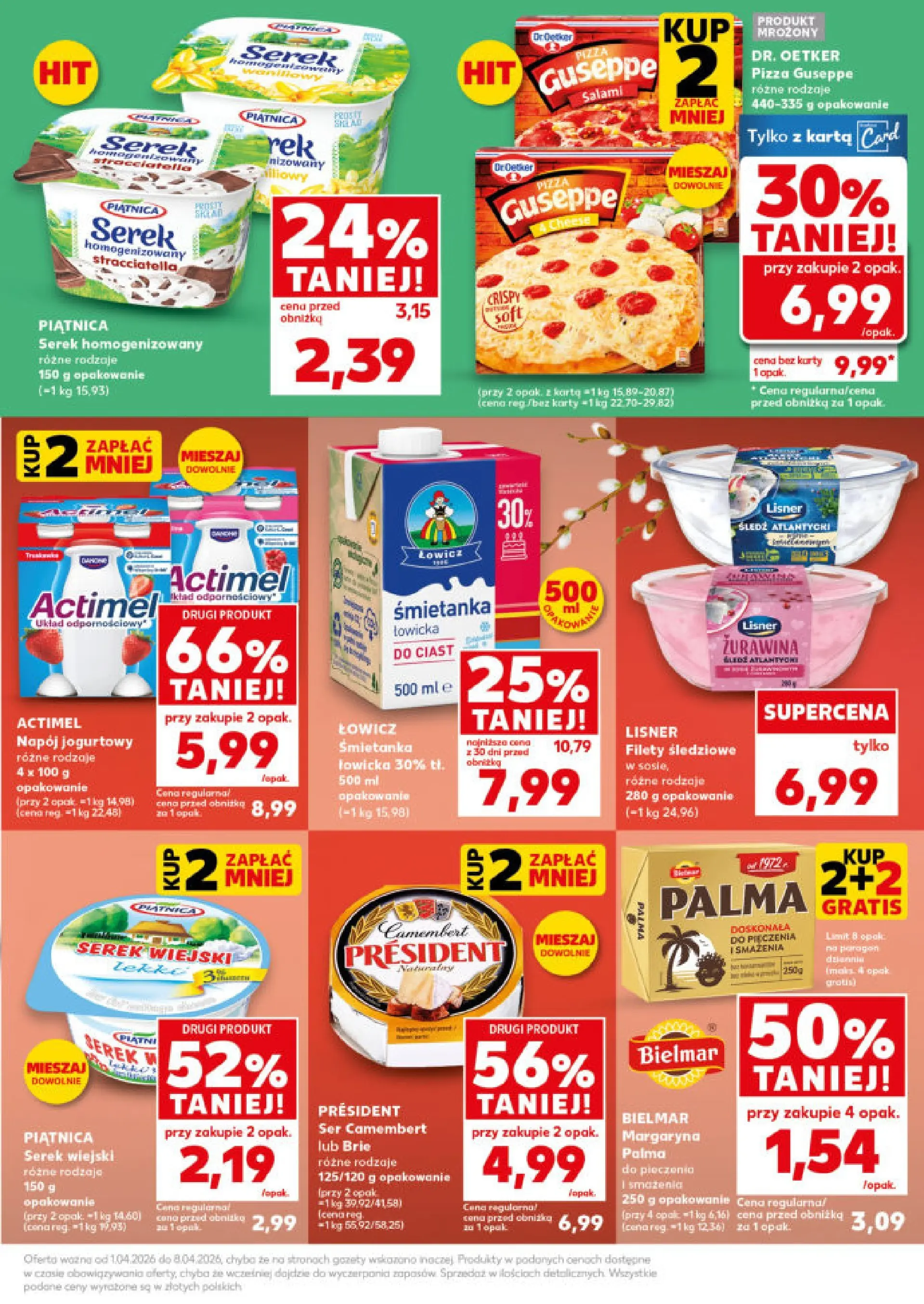 Kaufland - Kaufland Mocny Start ważne do 8.04 od 06.04.2026 - od jutra PDF | Strona: 9 | Produkty: Karta, Serek, Ser camembert, Camembert