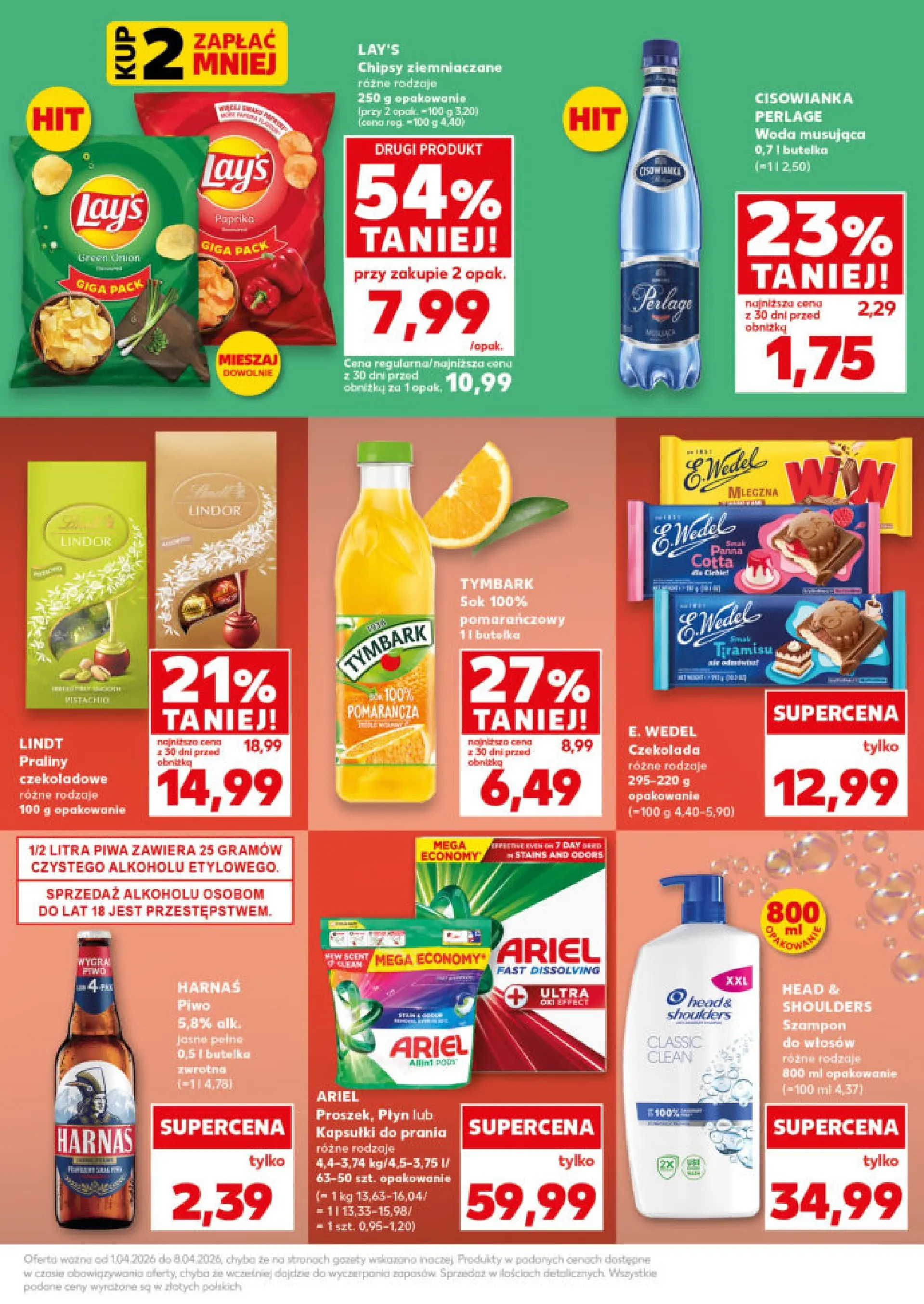 Kaufland - Kaufland Mocny Start ważne do 8.04 od 06.04.2026 - od jutra PDF | Strona: 11 | Produkty: Chipsy, Tiramisu, Czekolada, Piwo