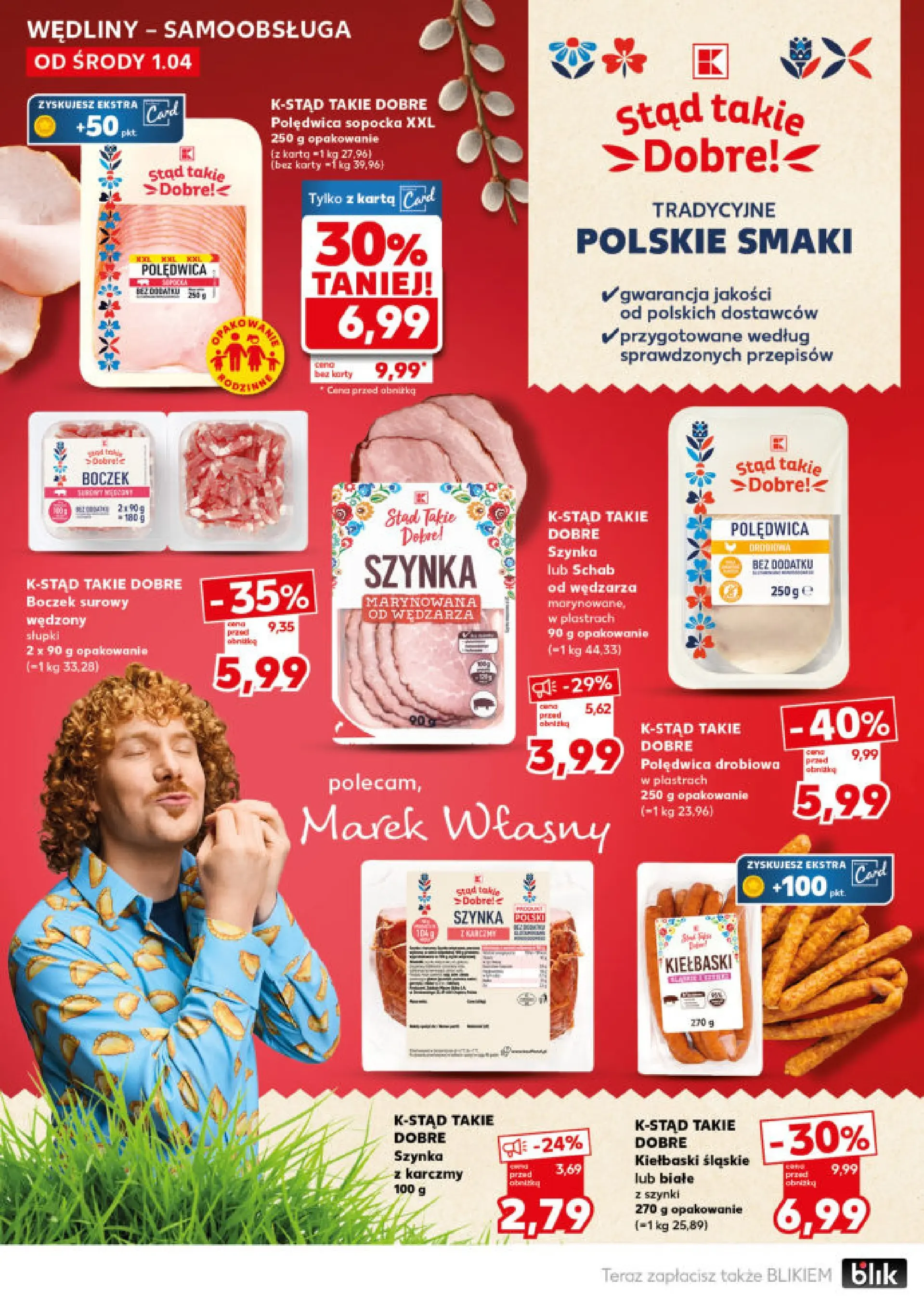Kaufland - Kaufland Mocny Start ważne do 8.04 od 06.04.2026 - od jutra PDF | Strona: 24 | Produkty: Karta, Schab, Szynka, Boczek surowy