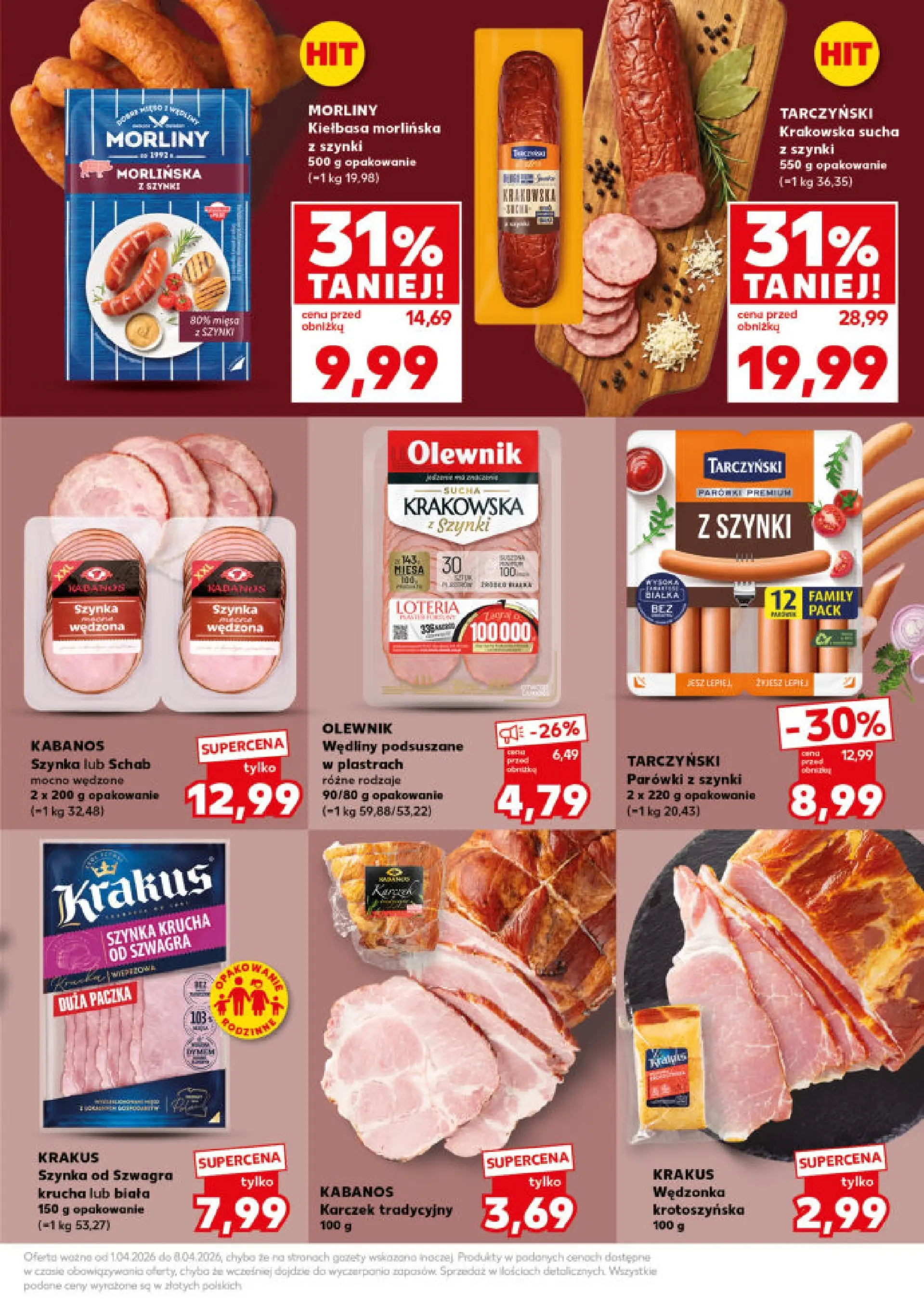 Kaufland - Kaufland Mocny Start ważne do 8.04 od 06.04.2026 - od jutra PDF | Strona: 25 | Produkty: Kiełbasa, Schab, Parówki z szynki, Parówki