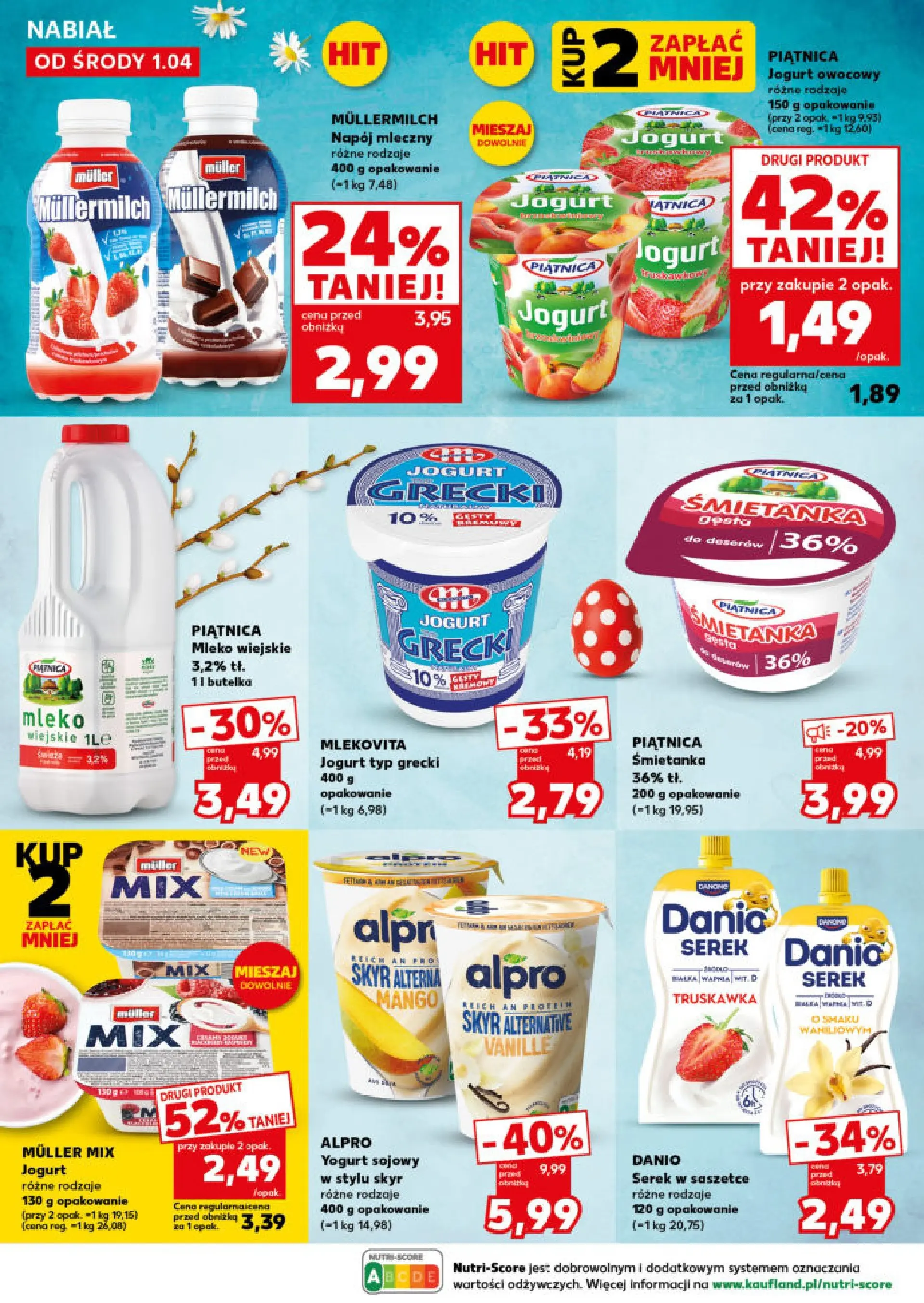 Kaufland - Kaufland Mocny Start ważne do 8.04 od 06.04.2026 - od jutra PDF | Strona: 26 | Produkty: Serek, Jogurt owocowy, Mleko, Skyr