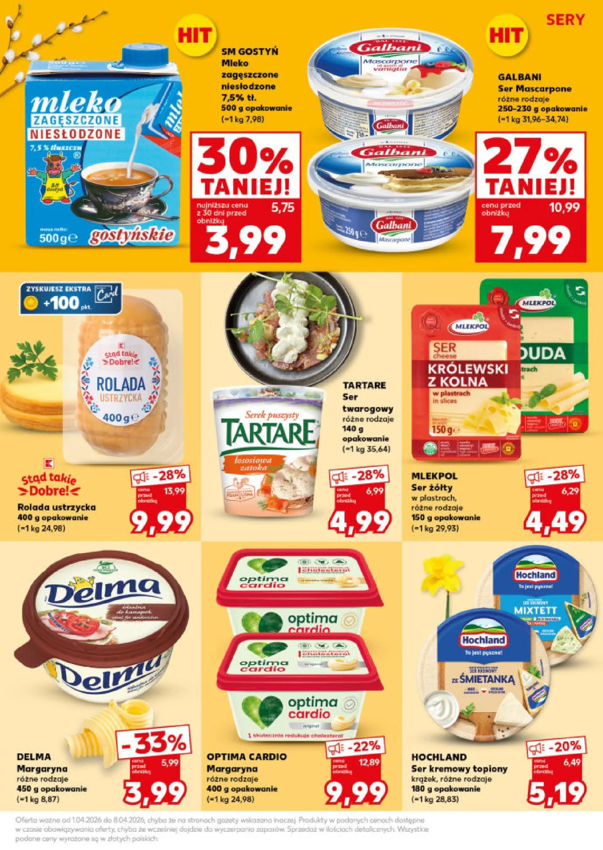 Kaufland - Kaufland Mocny Start ważne do 8.04 od 06.04.2026 - od jutra PDF | Strona: 27 | Produkty: Serek, Rolada, Margaryna, Mleko