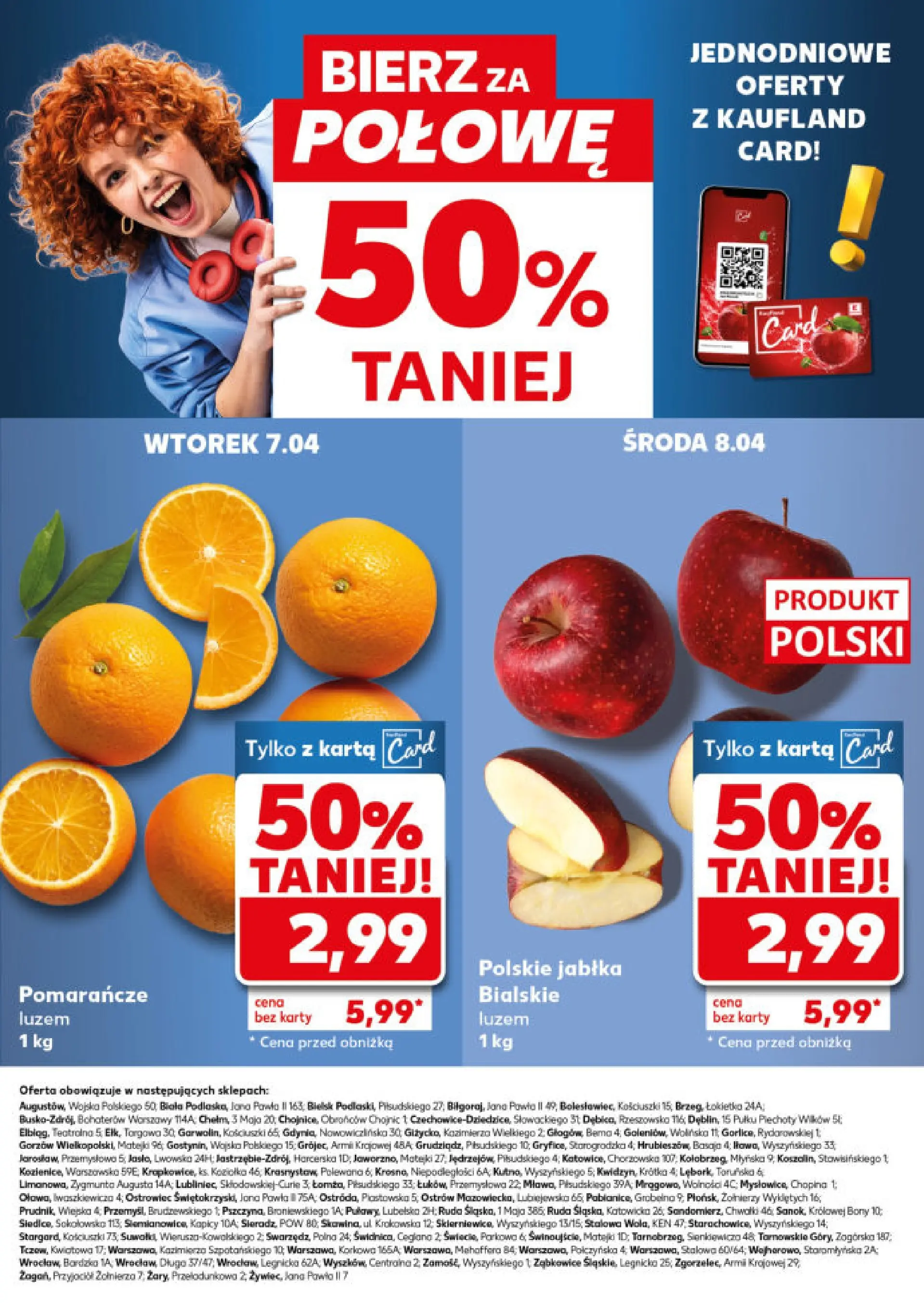 Kaufland - Kaufland Mocny Start ważne do 8.04 od 06.04.2026 - od jutra PDF | Strona: 34 | Produkty: Karta, Jabłka, Pomarańcze