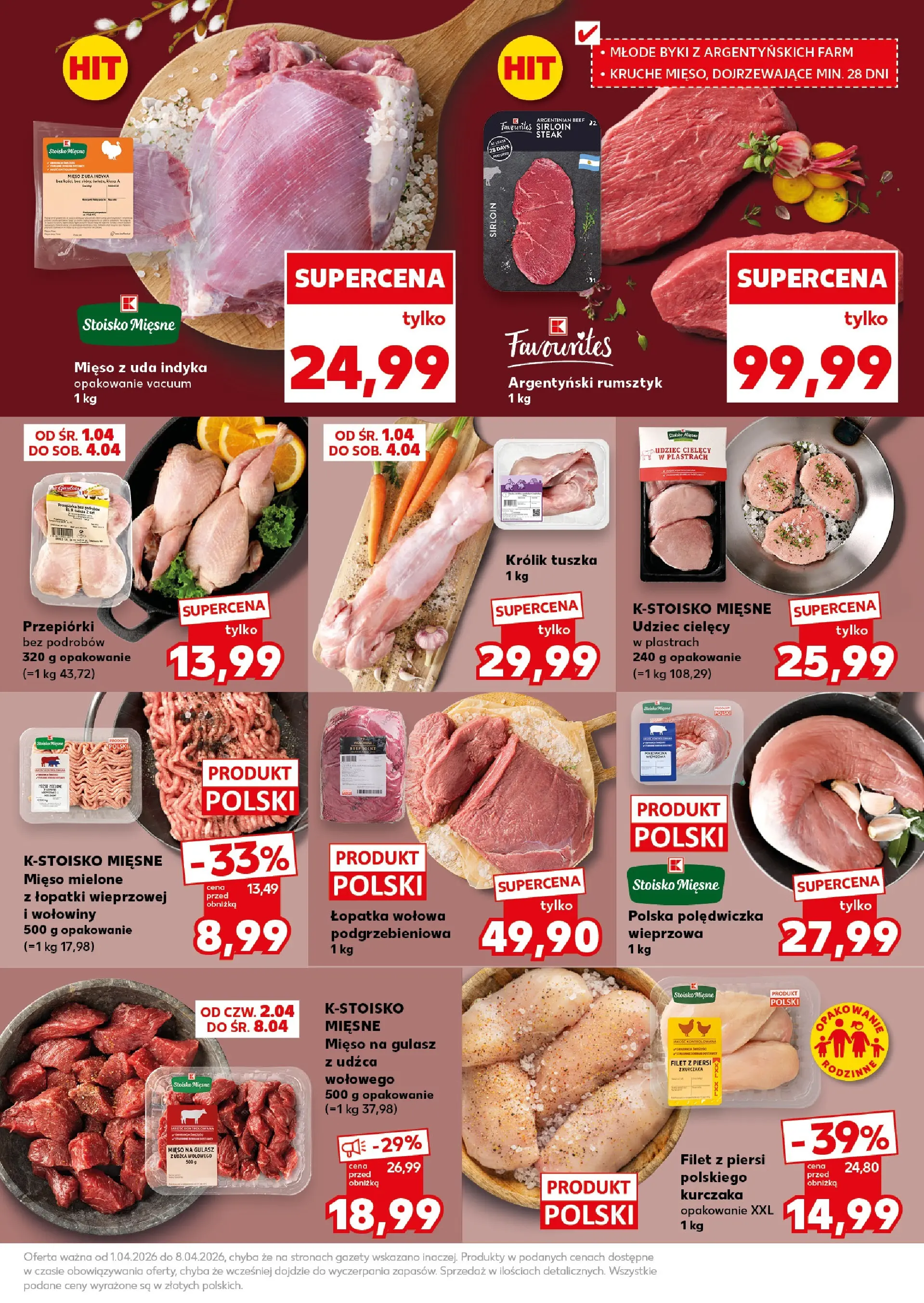 Kaufland - Kaufland Super Piątek i Sobota ważne do 4.04 od 02.04.2026 - od jutra PDF | Strona: 23 | Produkty: Mięso, Mięso mielone, Mięso na gulasz, Gulasz
