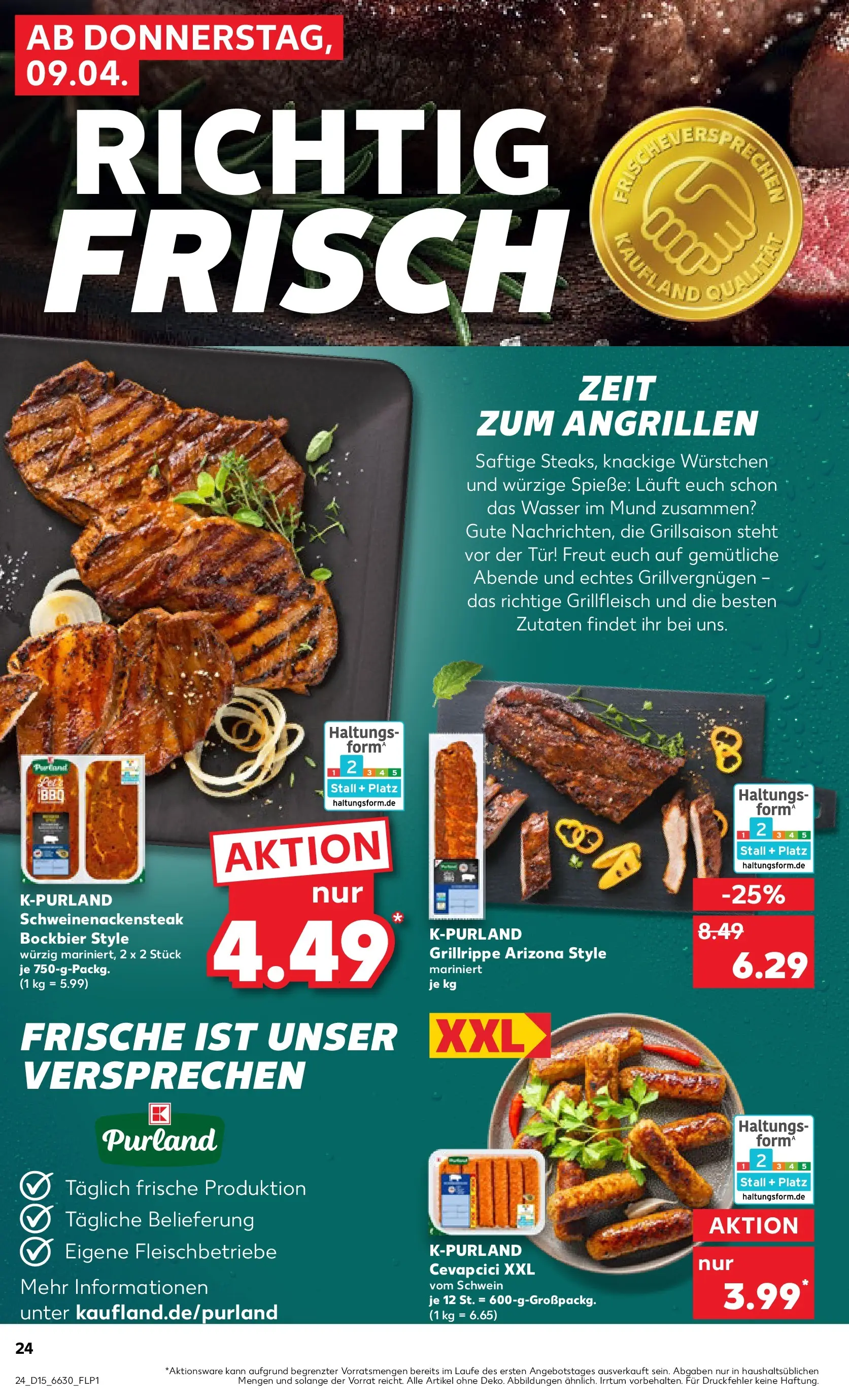 Prospekt Kaufland ab 06.04.2026 » Angebote Online zum Blättern | Seite: 36 | Produkte: Grillfleisch, Tür, Cevapcici, Steak