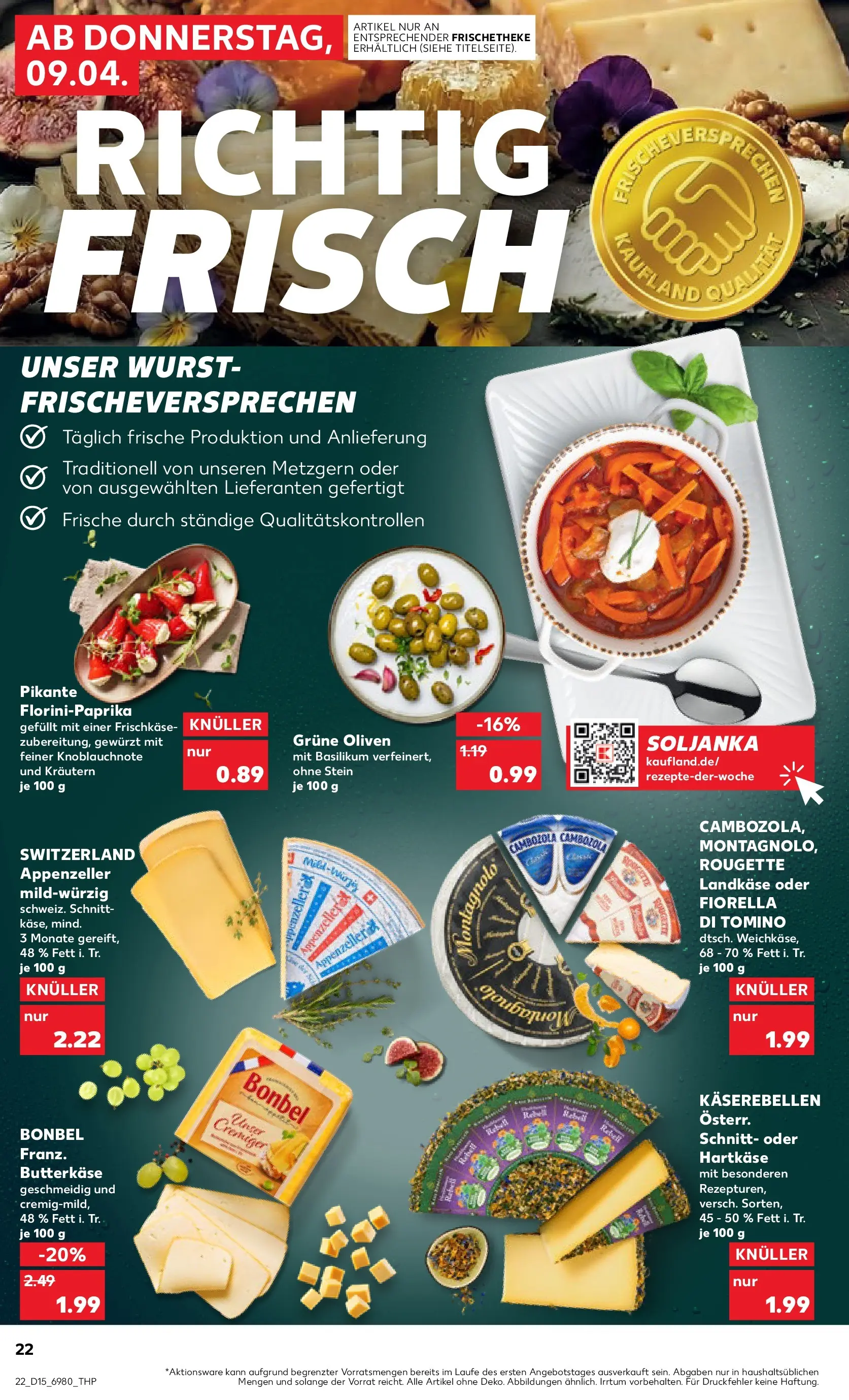 Prospekt Kaufland ab 06.04.2026 » Angebote und Werbung Online | Seite: 34 | Produkte: Wurst, Frischkase Prospekt Kaufland ab 06.04.2026 » Angebote Online zum Blättern | Seite: 34 | Produkte: Wurst, Frischkase