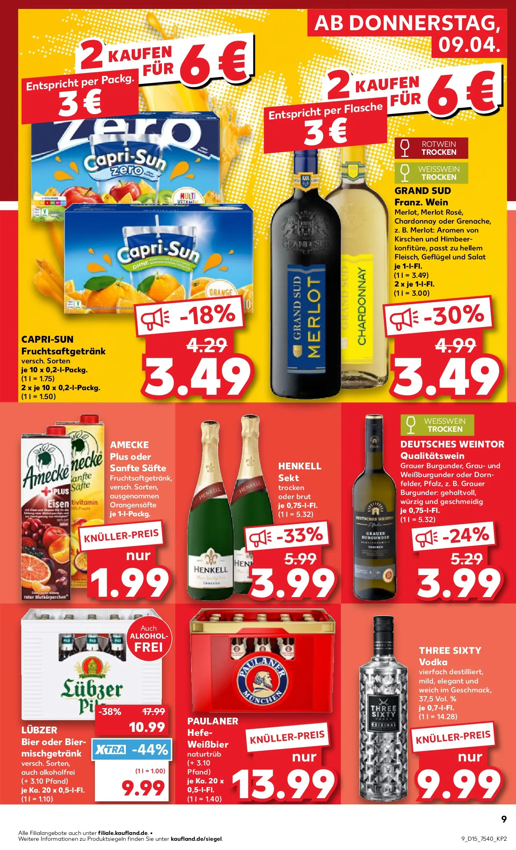 Prospekt Kaufland ab 06.04.2026 » Angebote Online zum Blättern | Seite: 21 | Produkte: Weißwein, Kirschen, Lubzer, Salat