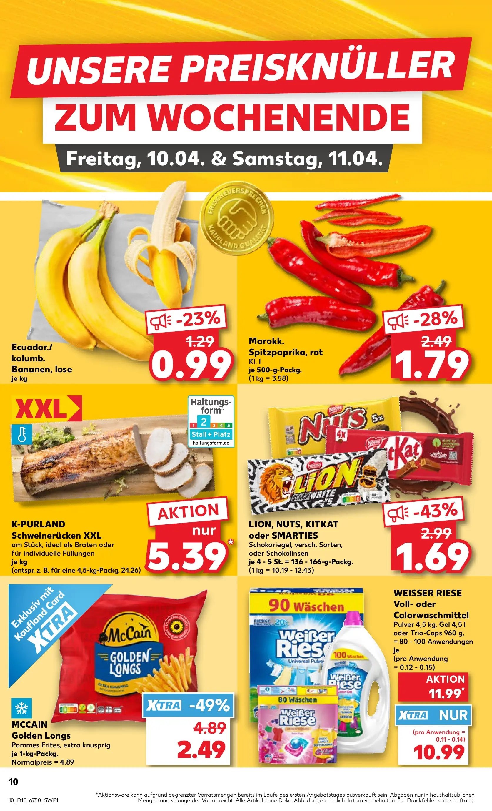 Prospekt Kaufland ab 06.04.2026 » Angebote Online zum Blättern | Seite: 22 | Produkte: Smarties, Pommes, McCain, Schweinerucken