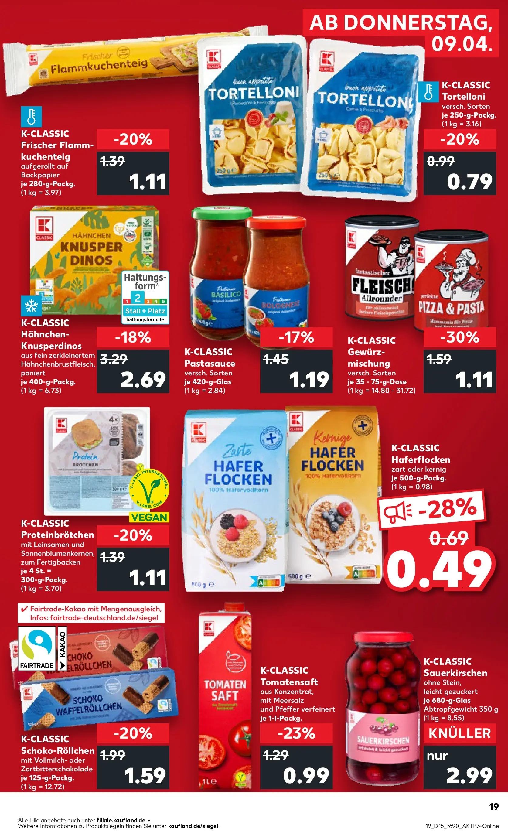 Prospekt Kaufland ab 06.04.2026 » Angebote und Werbung Online | Seite: 31 | Produkte: Tomaten, Pasta, Saft, Flocken Prospekt Kaufland ab 06.04.2026 » Angebote Online zum Blättern | Seite: 31 | Produkte: Tomaten, Pasta, Saft, Flocken