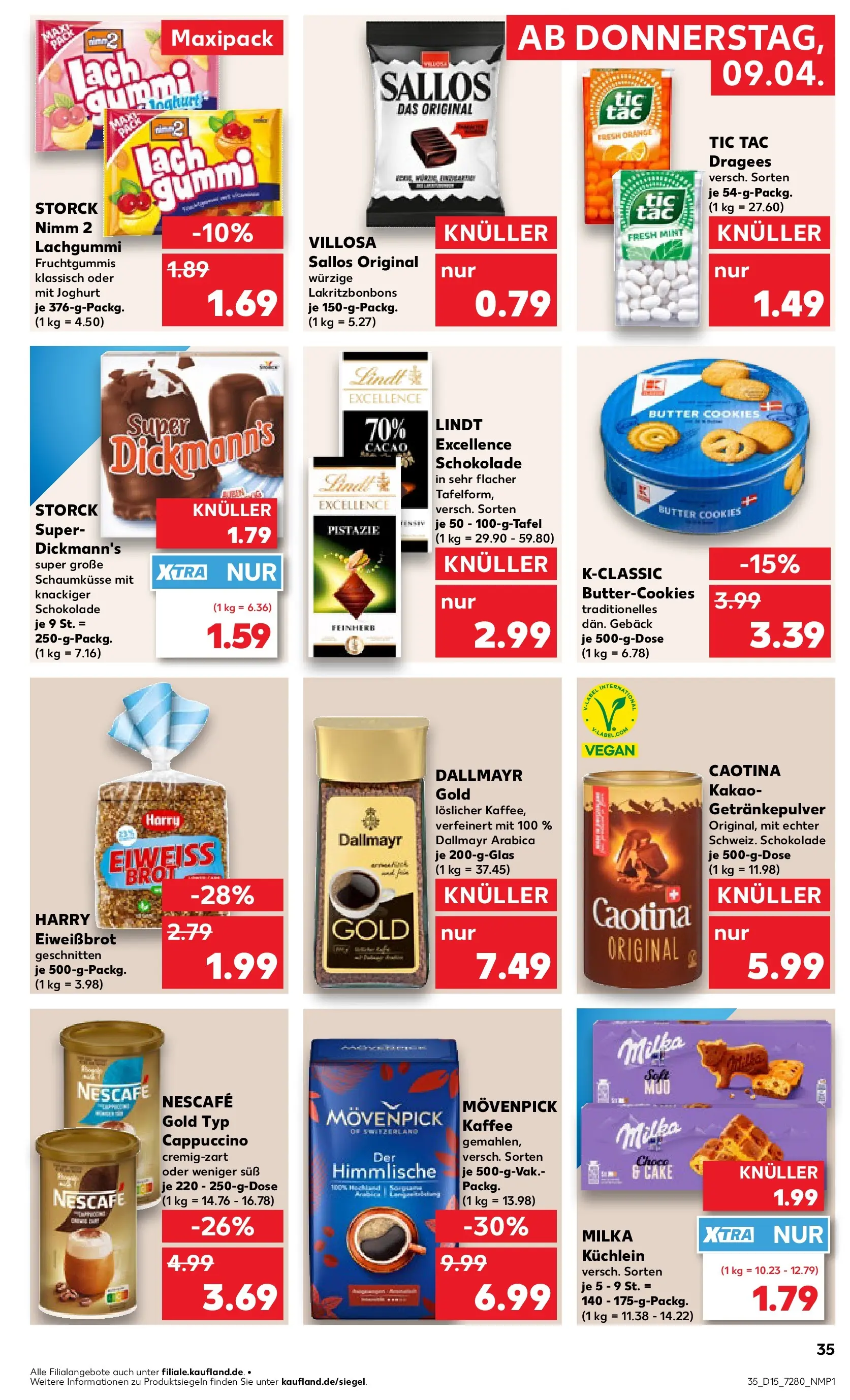 Prospekt Kaufland ab 08.04.2026 » Angebote Online zum Blättern | Seite: 35 | Produkte: Butter, Schokolade, Milka, Brot