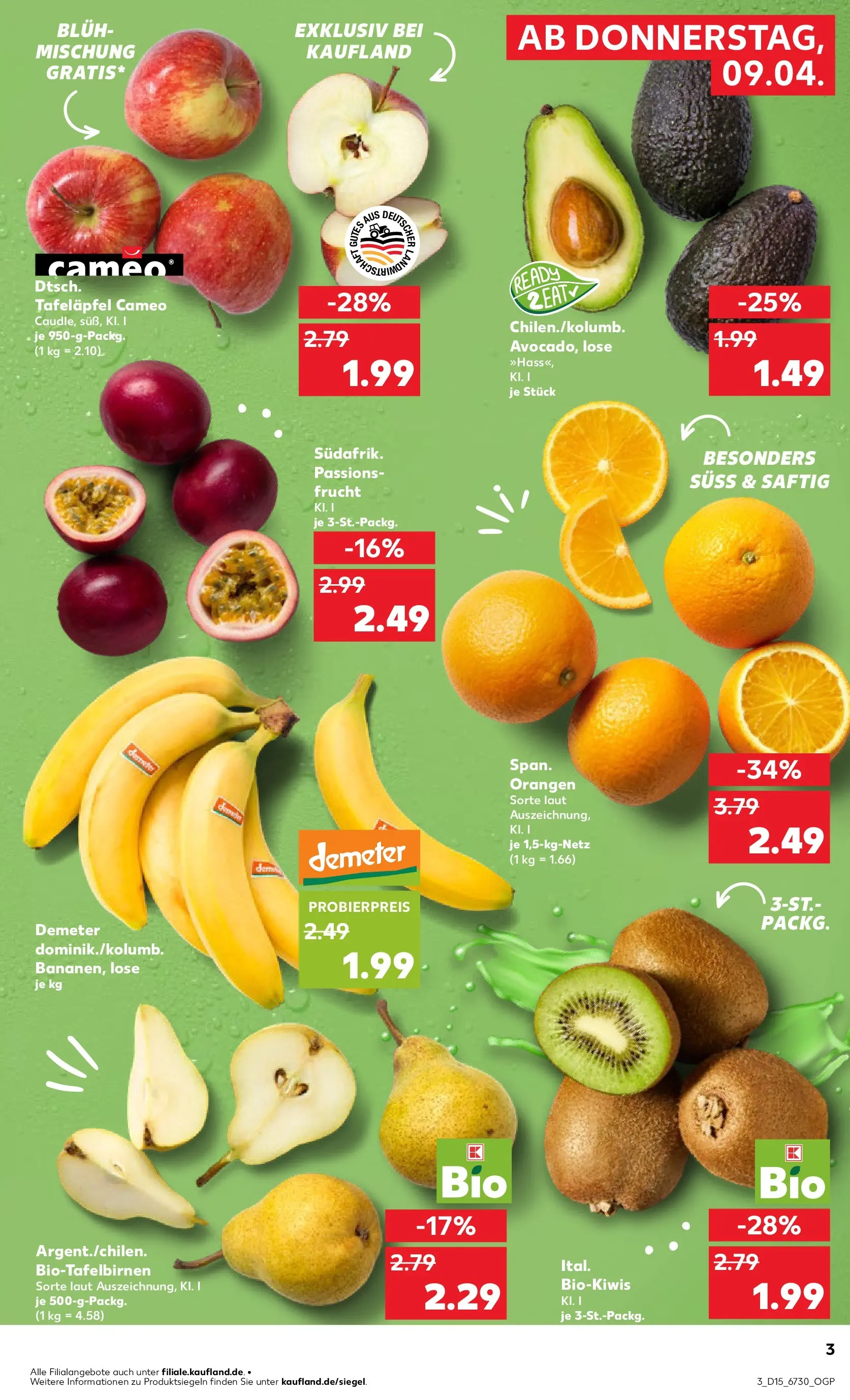 Prospekt Kaufland ab 06.04.2026 » Angebote Online zum Blättern | Seite: 15 | Produkte: Orangen, Avocado, Kiwi