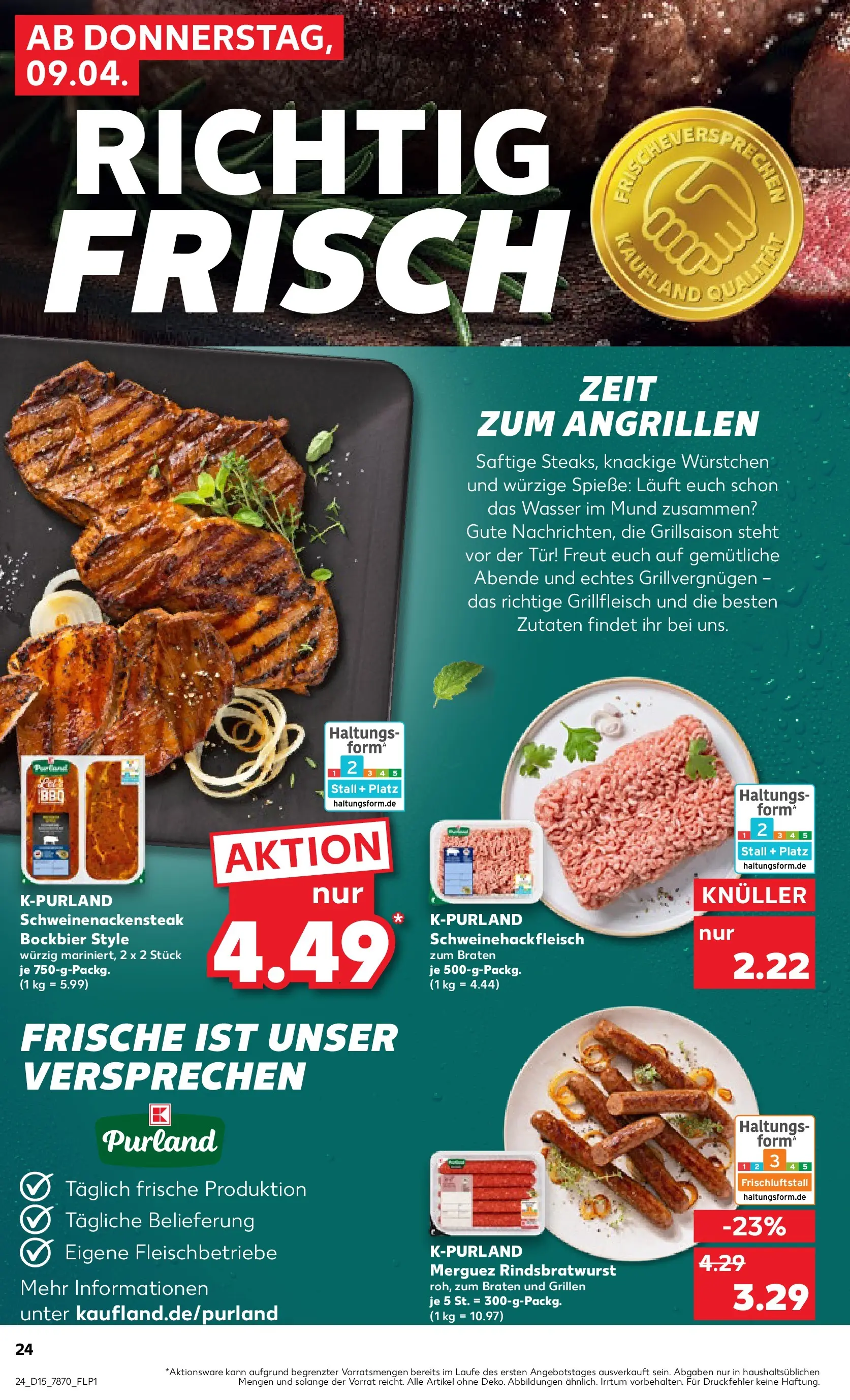 Prospekt Kaufland ab 06.04.2026 » Angebote und Werbung Online | Seite: 36 | Produkte: Grillfleisch, Tür, Wasser, Steak Prospekt Kaufland ab 06.04.2026 » Angebote Online zum Blättern | Seite: 36 | Produkte: Grillfleisch, Tür, Wasser, Steak