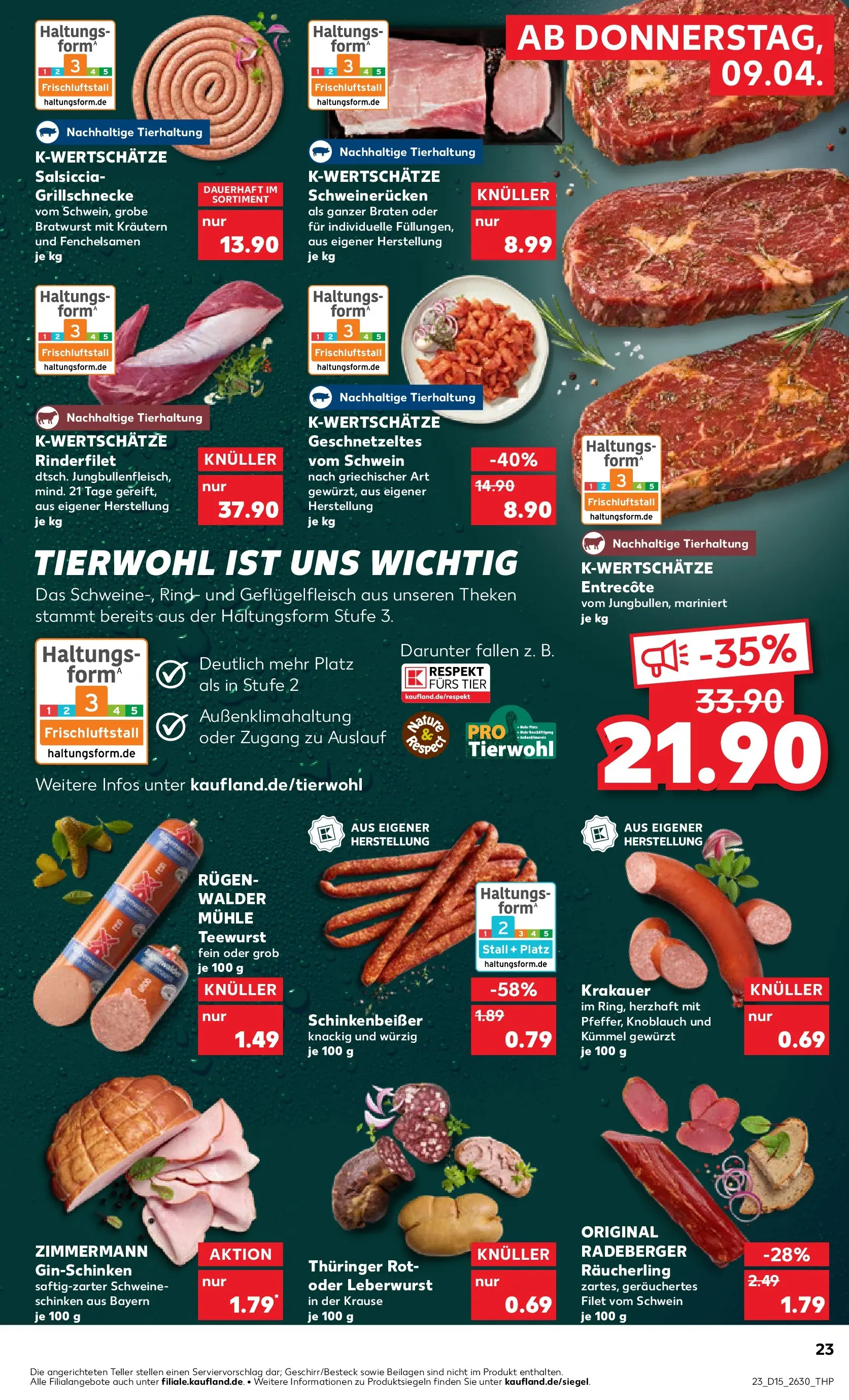 Prospekt Kaufland ab 07.04.2026 » Angebote und Werbung Online | Seite: 35 | Produkte: Rinderfilet, Bratwurst, Knoblauch, Schweinerucken Prospekt Kaufland ab 07.04.2026 » Angebote Online zum Blättern | Seite: 35 | Produkte: Rinderfilet, Bratwurst, Knoblauch, Schweinerucken