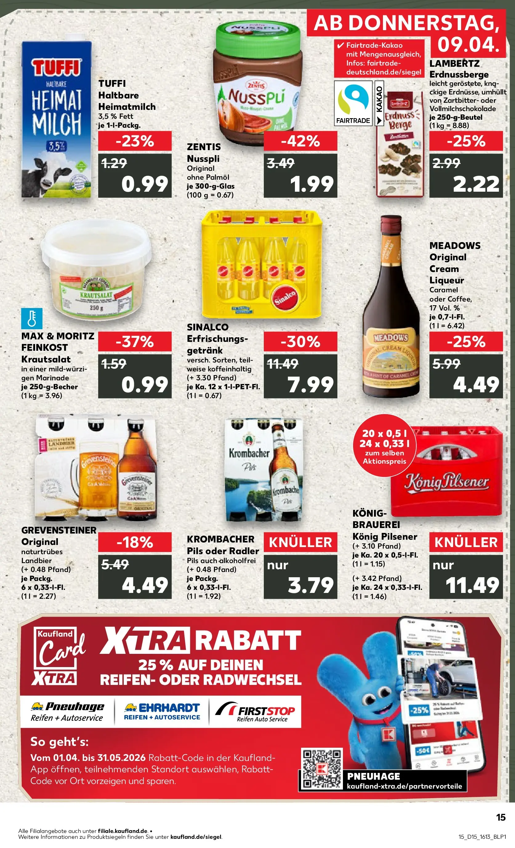 Prospekt Kaufland ab 07.04.2026 » Angebote Online zum Blättern | Seite: 27 | Produkte: Sinalco, Milch, Radler, Krombacher