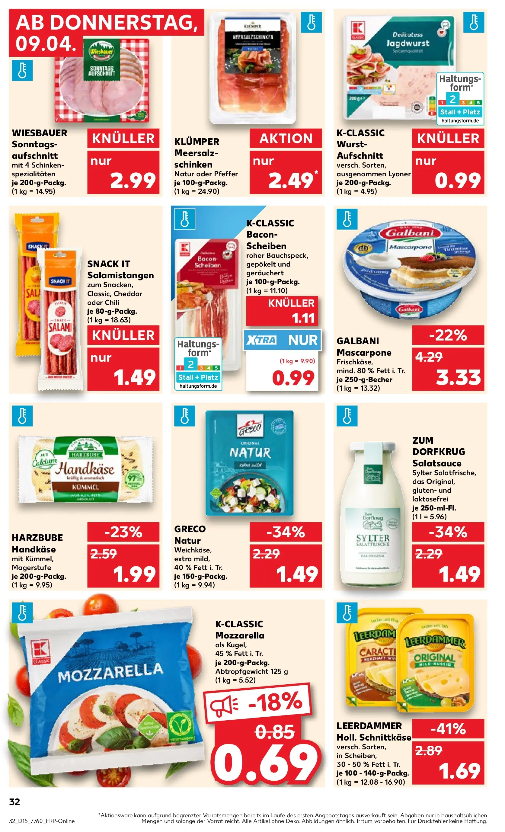 Prospekt Kaufland ab 06.04.2026 » Angebote und Werbung Online | Seite: 44 | Produkte: Mozzarella, Pfeffer, Wurst, Schinken Prospekt Kaufland ab 06.04.2026 » Angebote Online zum Blättern | Seite: 44 | Produkte: Mozzarella, Pfeffer, Wurst, Schinken