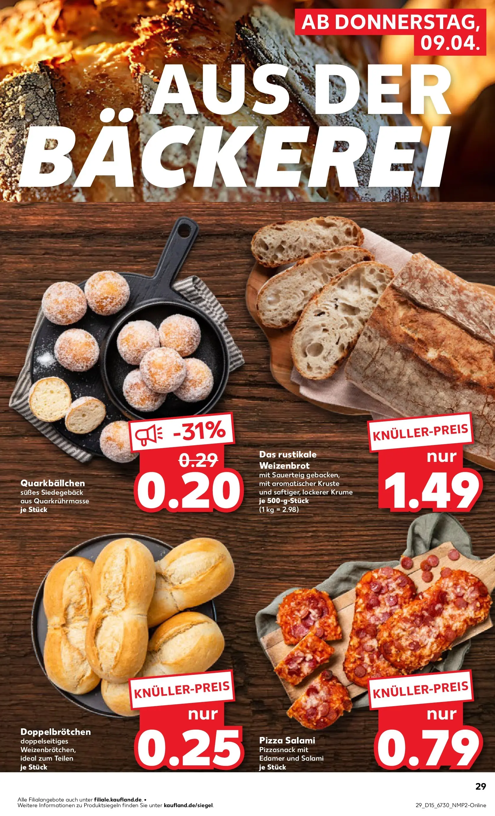 Prospekt Kaufland ab 06.04.2026 » Angebote Online zum Blättern | Seite: 41 | Produkte: Bäckerei, Edamer, Salami, Pizza