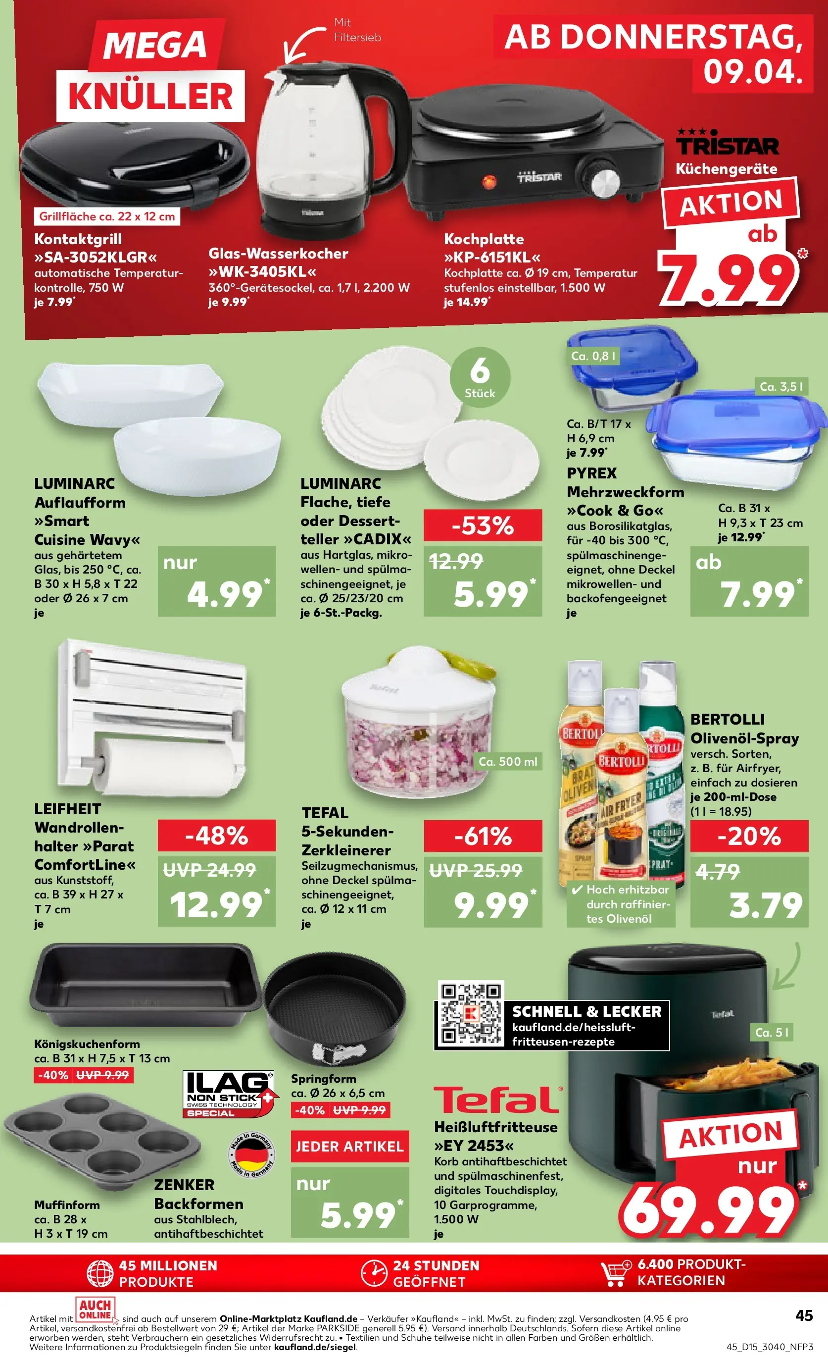 Prospekt Kaufland ab 07.04.2026 » Angebote und Werbung Online | Seite: 57 | Produkte: Grill, Korb, Kochplatte, Heißluftfritteuse Prospekt Kaufland ab 07.04.2026 » Angebote Online zum Blättern | Seite: 57 | Produkte: Grill, Korb, Kochplatte, Heißluftfritteuse