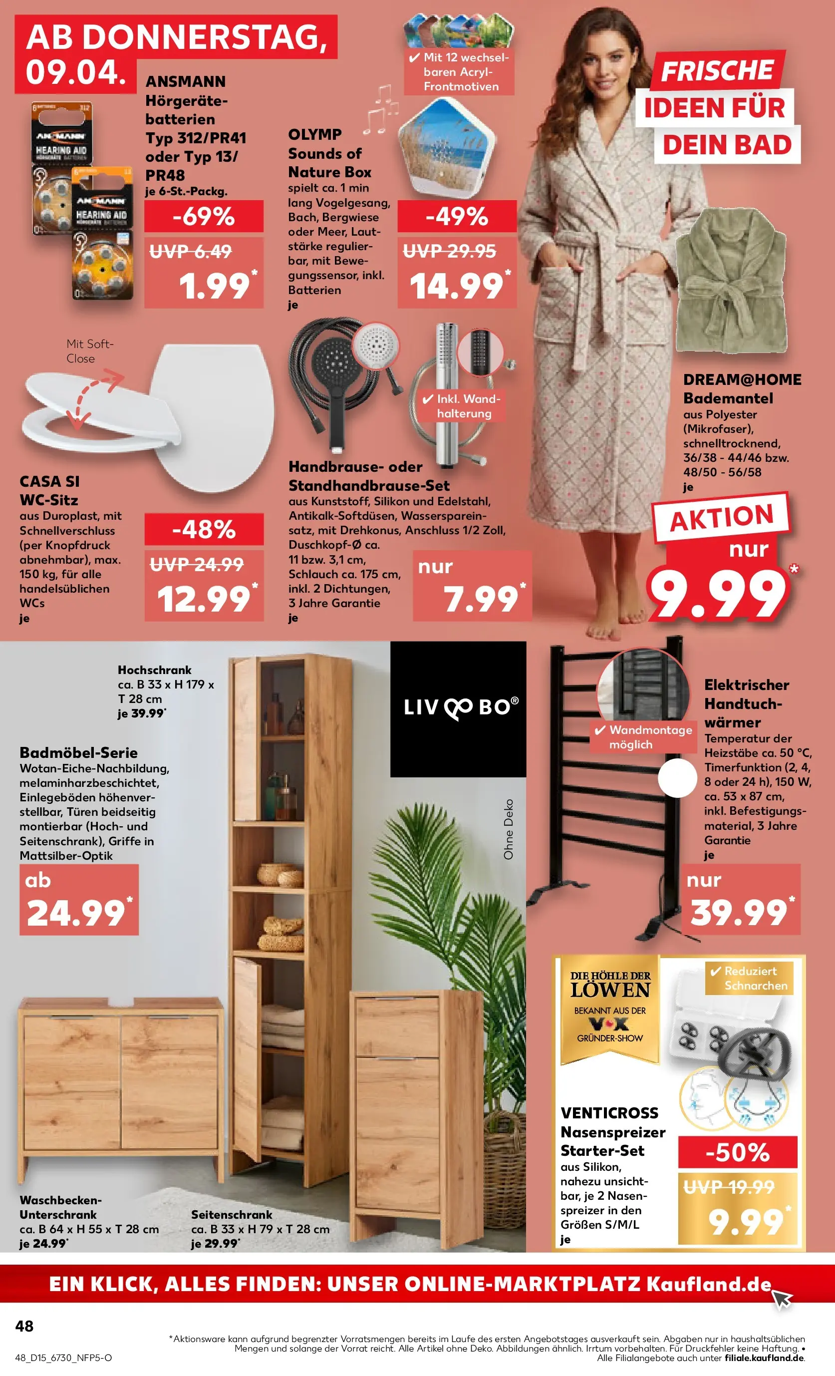 Prospekt Kaufland ab 06.04.2026 » Angebote Online zum Blättern | Seite: 60 | Produkte: Batterien, Bad, Hochschrank, Bademantel