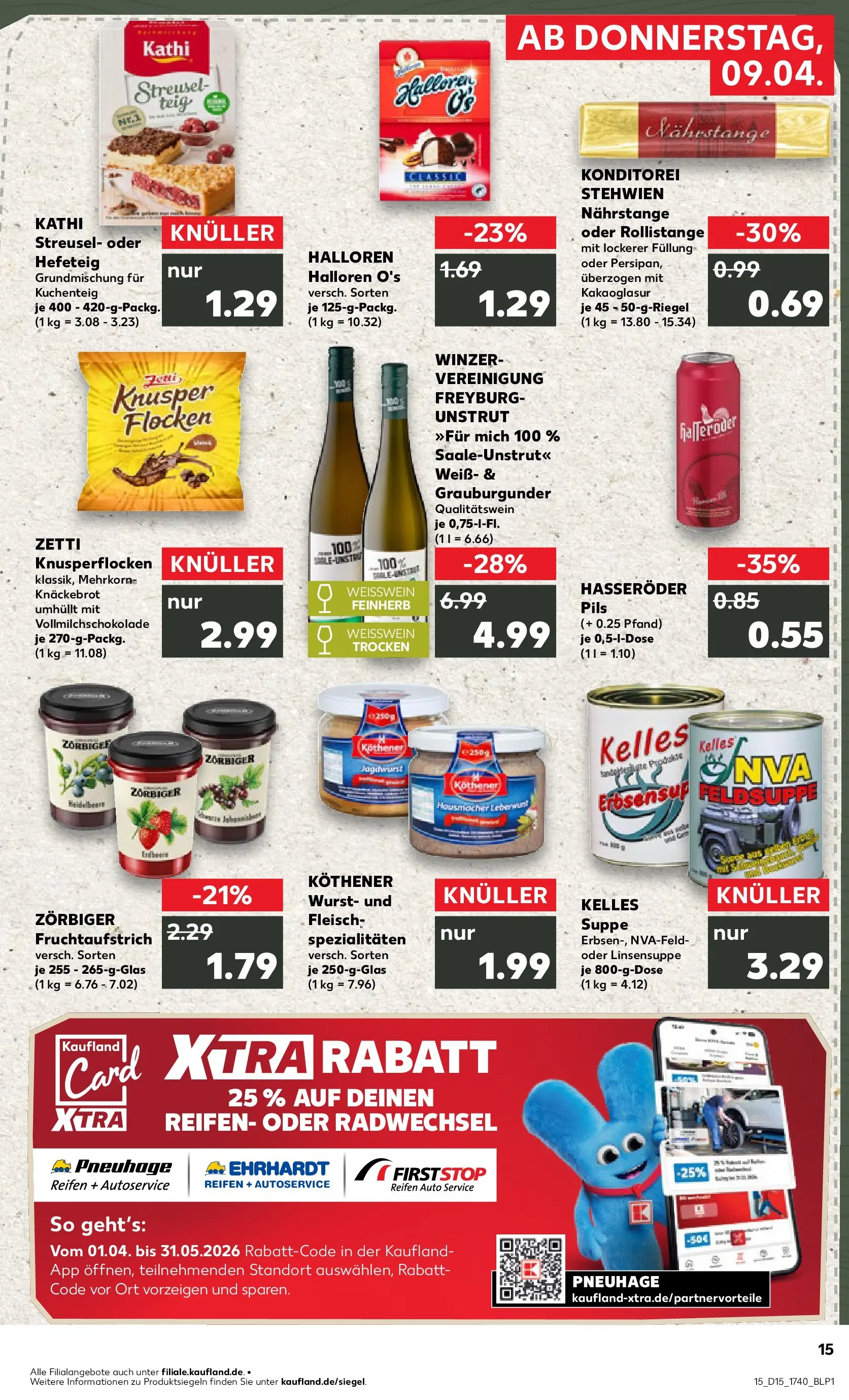 Prospekt Kaufland ab 07.04.2026 » Angebote und Werbung Online | Seite: 27 | Produkte: Weißwein, Hasseröder, Fleisch, Flocken Prospekt Kaufland ab 07.04.2026 » Angebote Online zum Blättern | Seite: 27 | Produkte: Weißwein, Hasseröder, Fleisch, Flocken