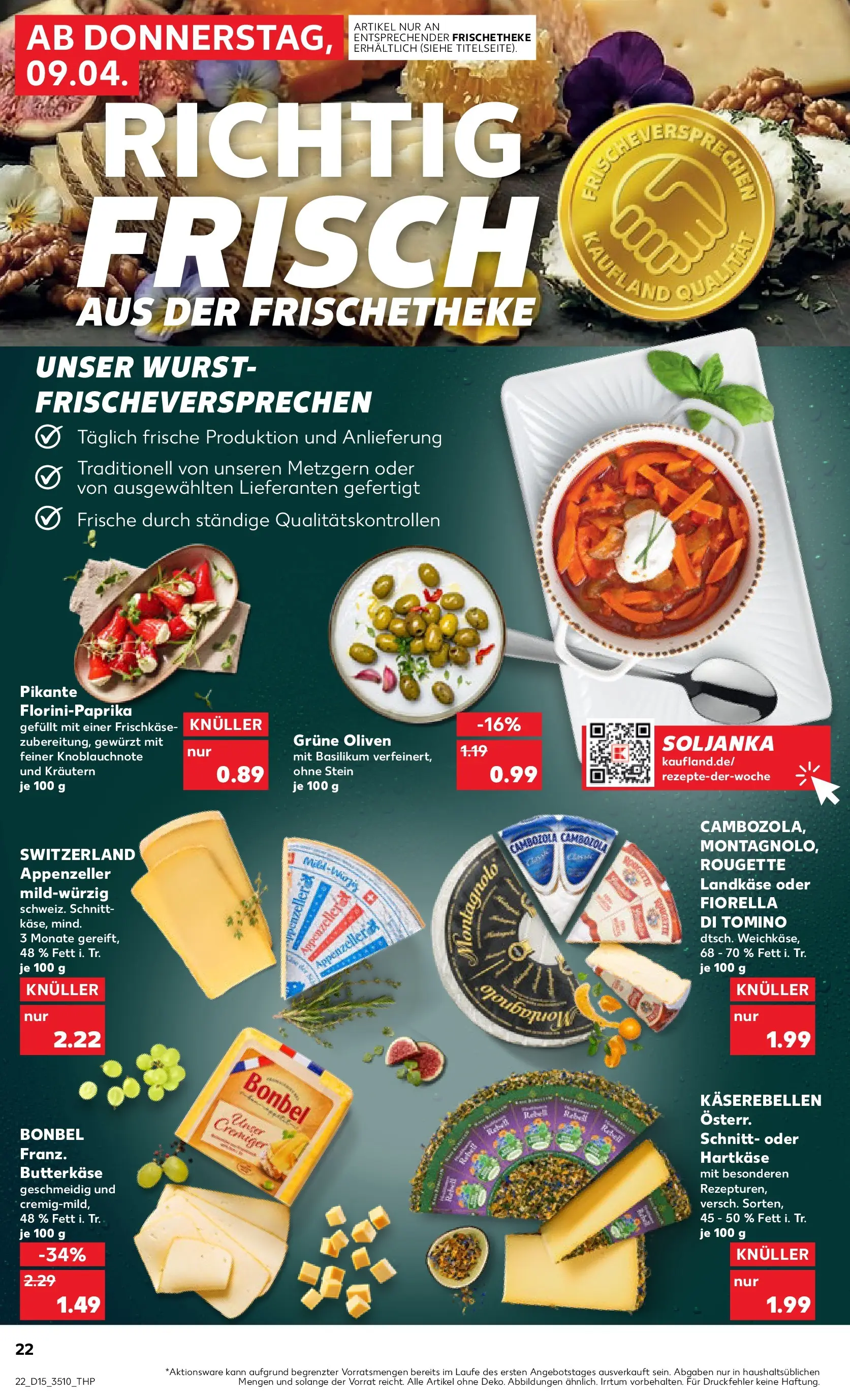 Prospekt Kaufland ab 07.04.2026 » Angebote Online zum Blättern | Seite: 34 | Produkte: Wurst, Frischkase