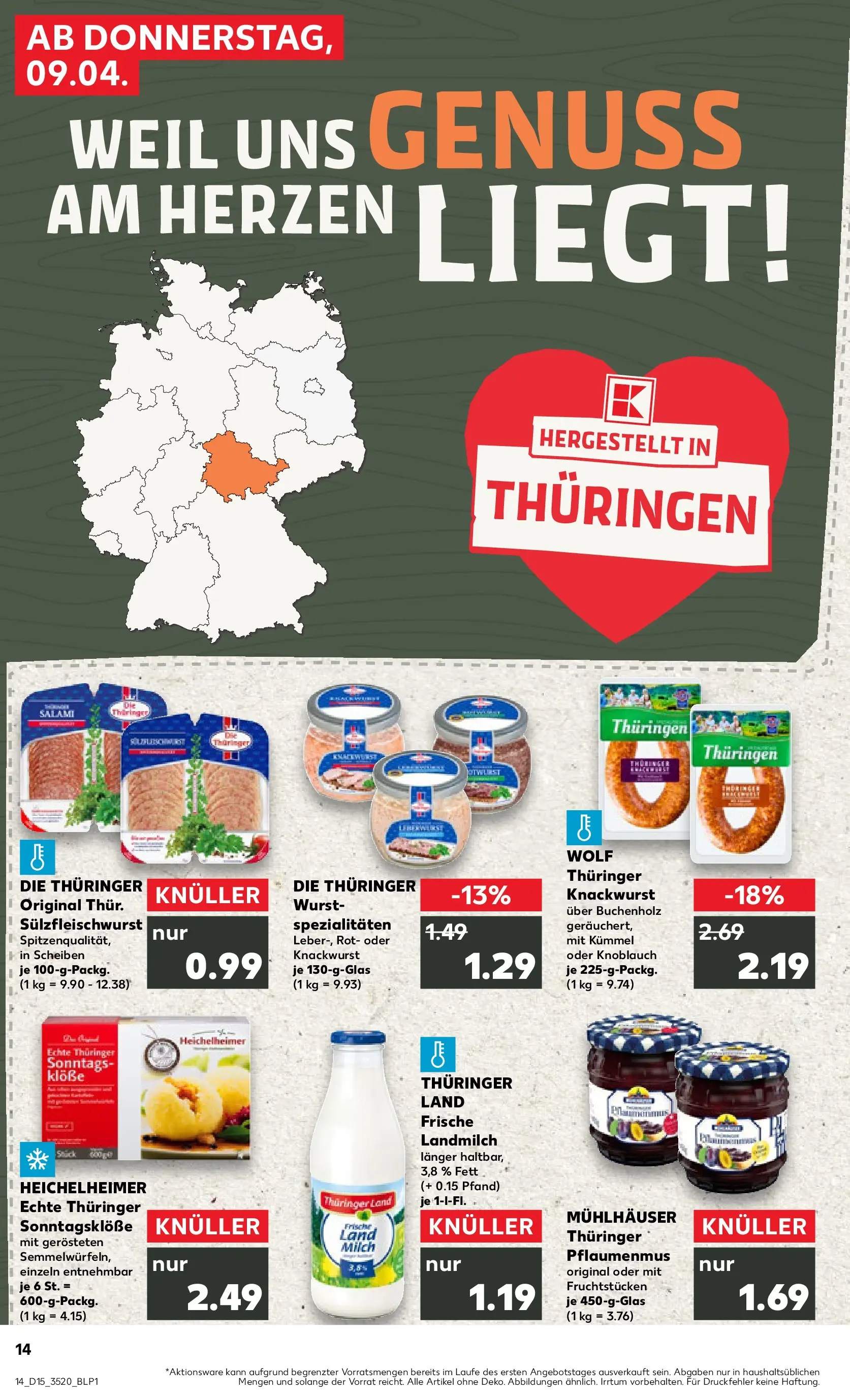 Prospekt Kaufland ab 07.04.2026 » Angebote Online zum Blättern | Seite: 26 | Produkte: Milch, Wurst, Knoblauch, Salami
