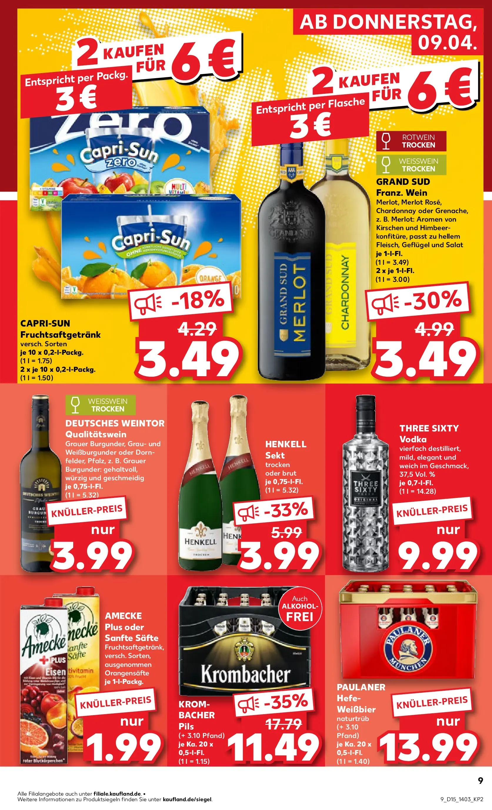 Prospekt Kaufland ab 07.04.2026 » Angebote Online zum Blättern | Seite: 21 | Produkte: Kirschen, Grand sud, Krombacher, Paulaner