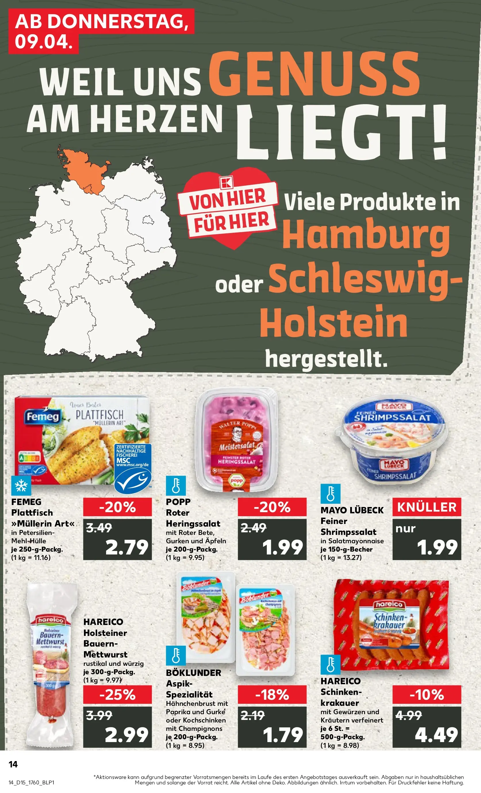 Prospekt Kaufland ab 07.04.2026 » Angebote Online zum Blättern | Seite: 26 | Produkte: Champignons, Paprika, Schinken, Gurken