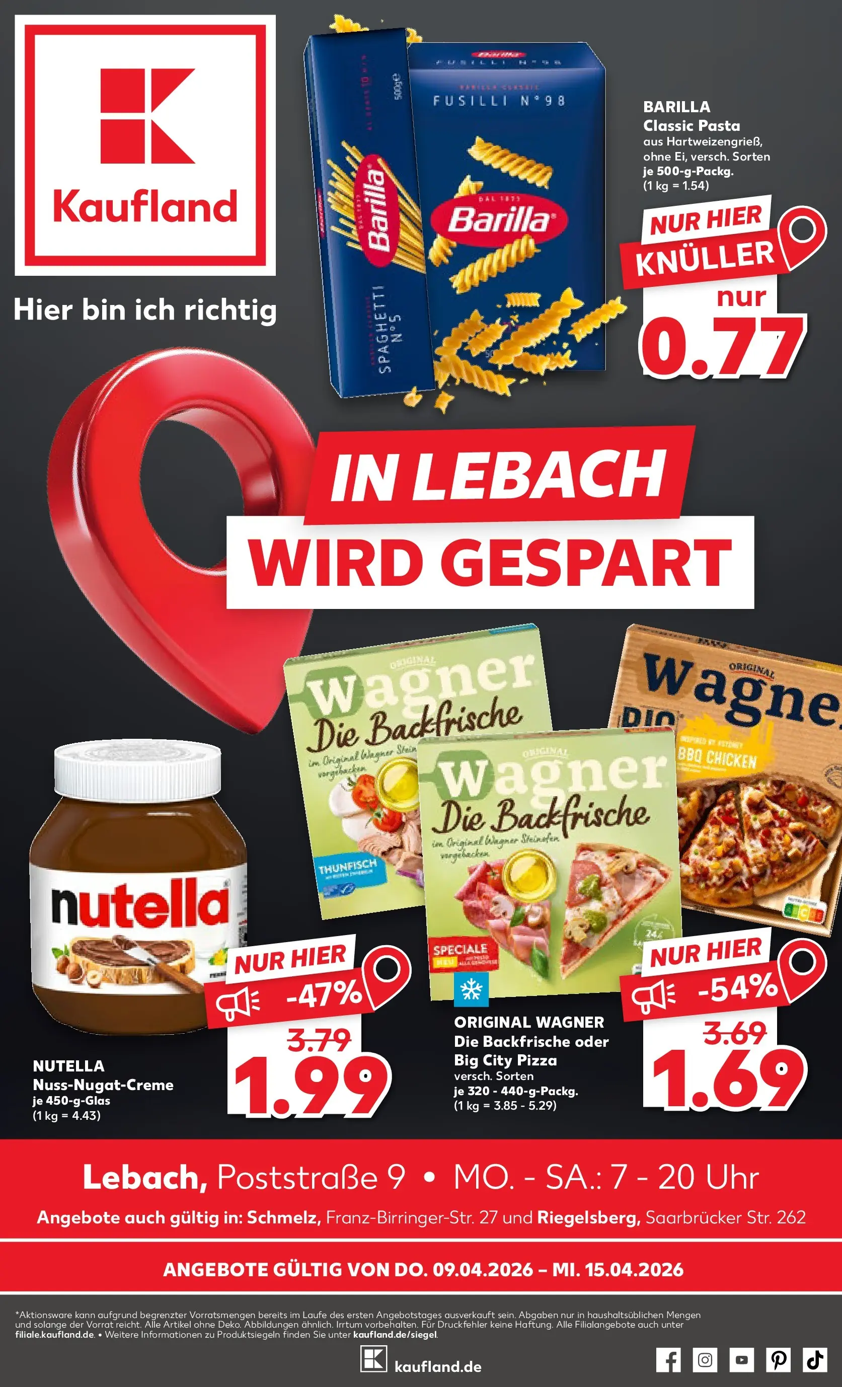 Prospekt Kaufland ab 07.04.2026 » Angebote Online zum Blättern | Seite: 13 | Produkte: Barilla, Thunfisch, Nutella, Uhr