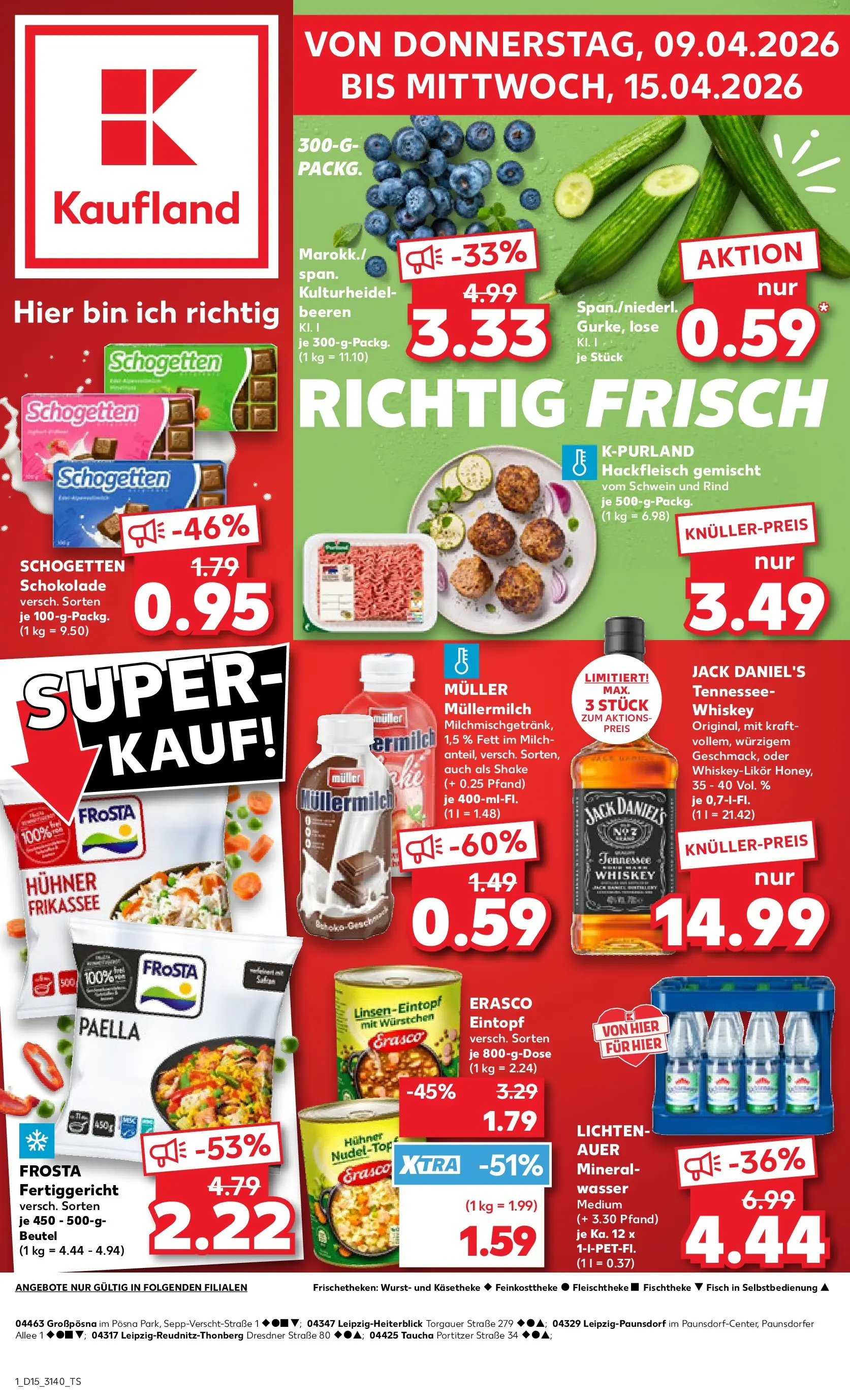 Prospekt Kaufland ab 07.04.2026 » Angebote und Werbung Online | Seite: 13 | Produkte: Schokolade, Mineralwasser, Frosta, Whiskey Prospekt Kaufland ab 07.04.2026 » Angebote Online zum Blättern | Seite: 13 | Produkte: Schokolade, Mineralwasser, Frosta, Whiskey