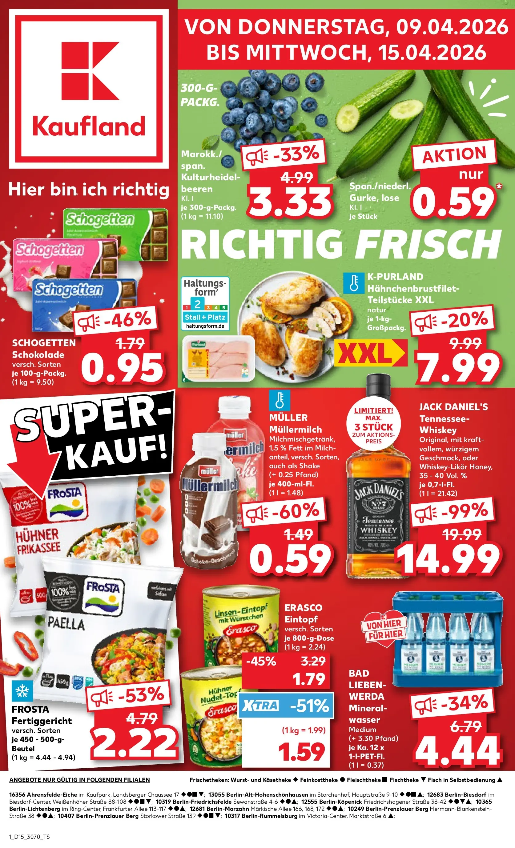 Prospekt Kaufland ab 07.04.2026 » Angebote Online zum Blättern | Seite: 13 | Produkte: Schokolade, Wasser, Müllermilch, Muller mullermilch