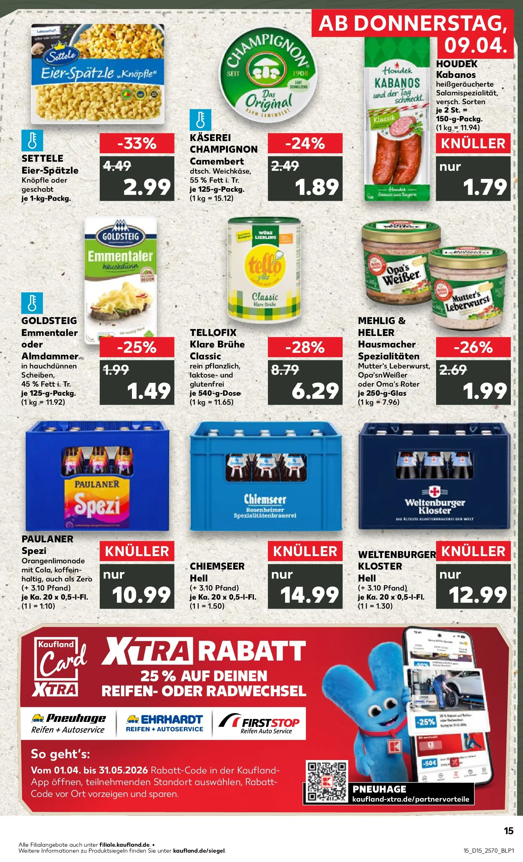 Prospekt Kaufland ab 08.04.2026 » Angebote Online zum Blättern | Seite: 15 | Produkte: Paulaner spezi, Paulaner