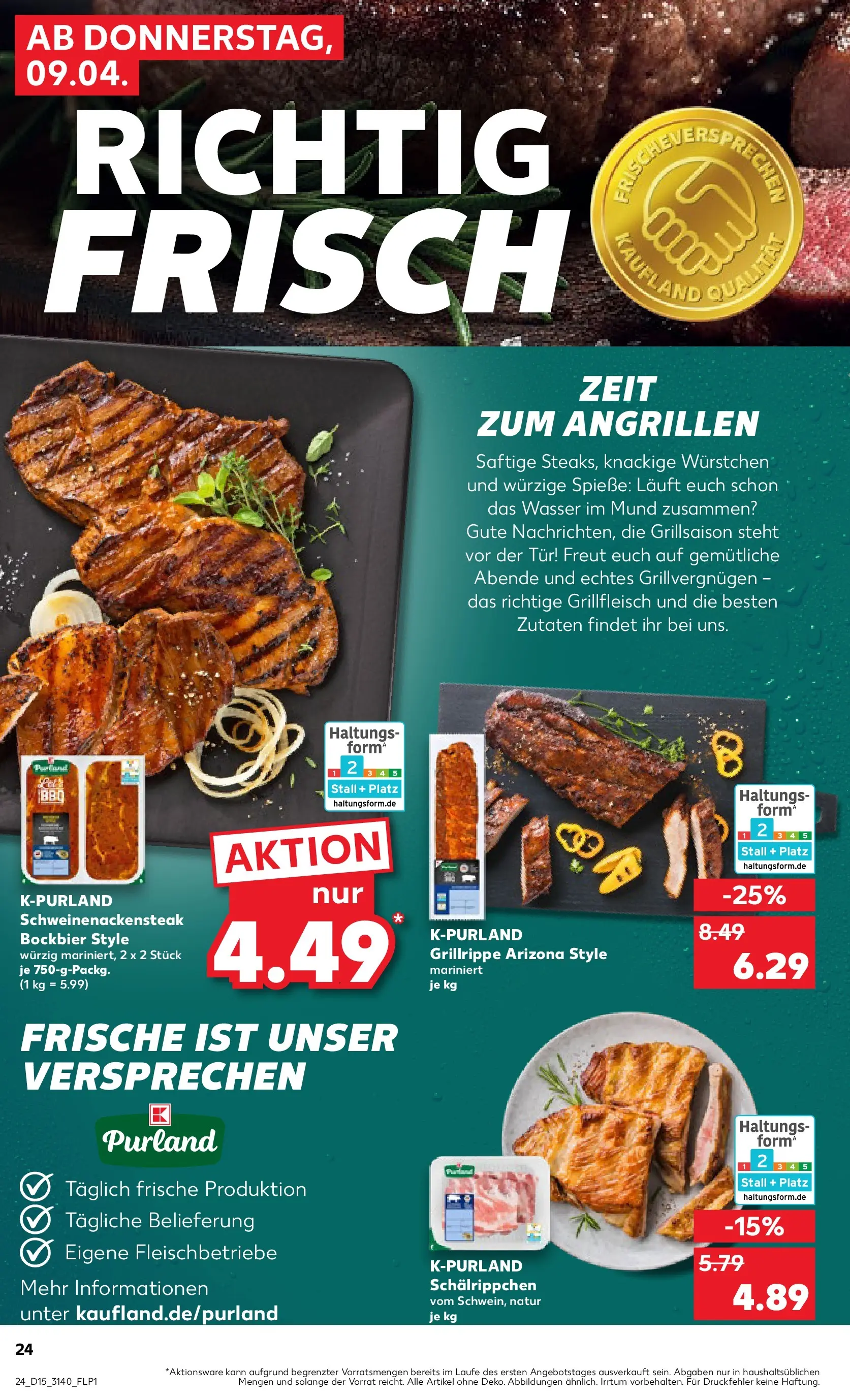 Prospekt Kaufland ab 07.04.2026 » Angebote und Werbung Online | Seite: 36 | Produkte: Grillfleisch, Spieße, Wasser, Steak Prospekt Kaufland ab 07.04.2026 » Angebote Online zum Blättern | Seite: 36 | Produkte: Grillfleisch, Spieße, Wasser, Steak