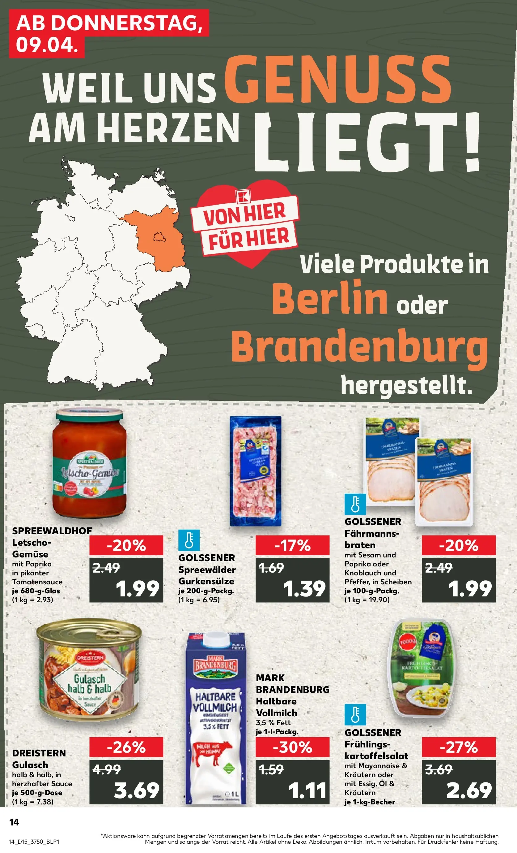 Prospekt Kaufland ab 07.04.2026 » Angebote Online zum Blättern | Seite: 26 | Produkte: Öl, Gemüse, Mayonnaise, Gulasch