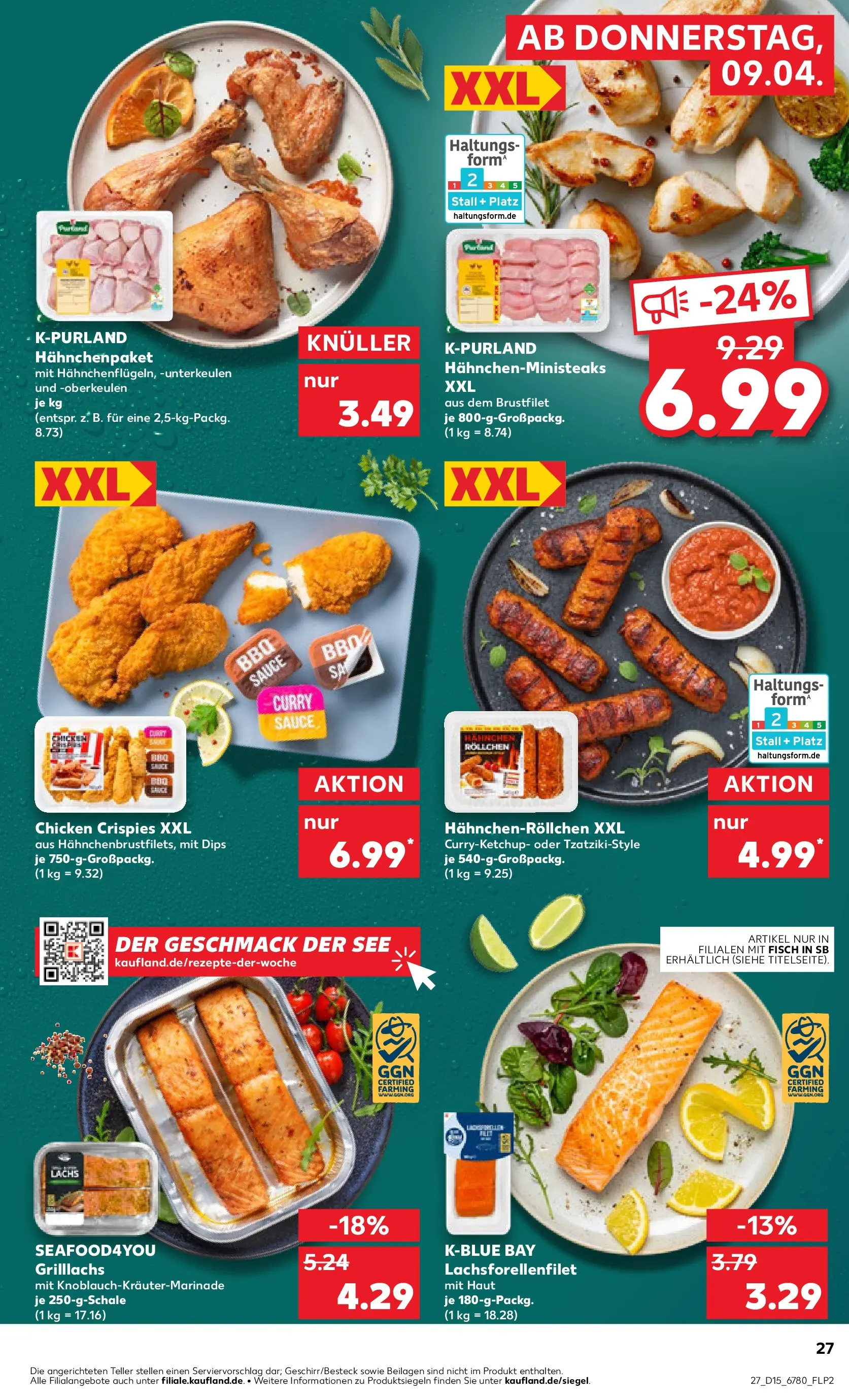 Prospekt Kaufland ab 06.04.2026 » Angebote Online zum Blättern | Seite: 39 | Produkte: Hahnchen, Fisch, Lachs