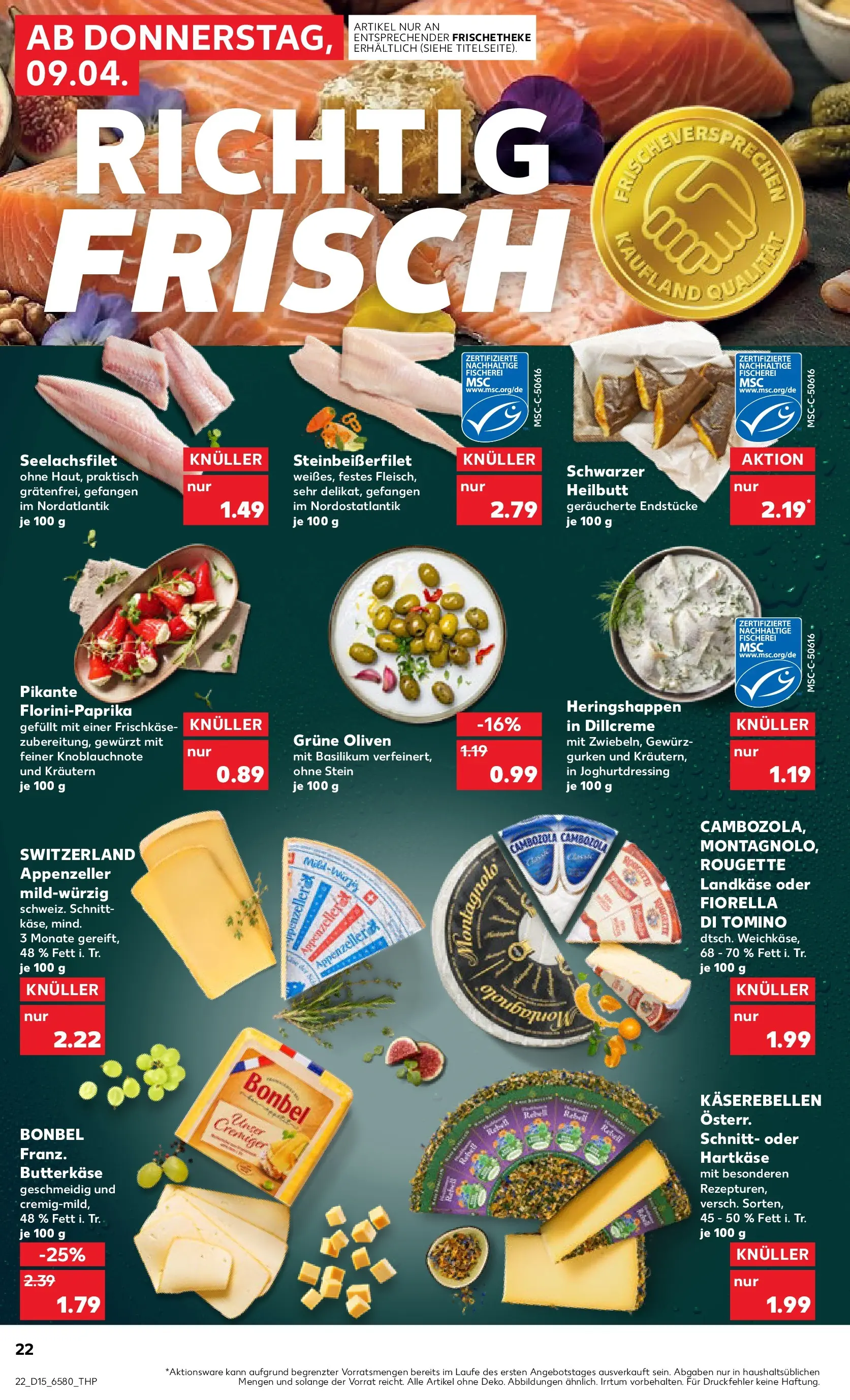 Prospekt Kaufland ab 08.04.2026 » Angebote Online zum Blättern | Seite: 22 | Produkte: Gurken, Frischkase