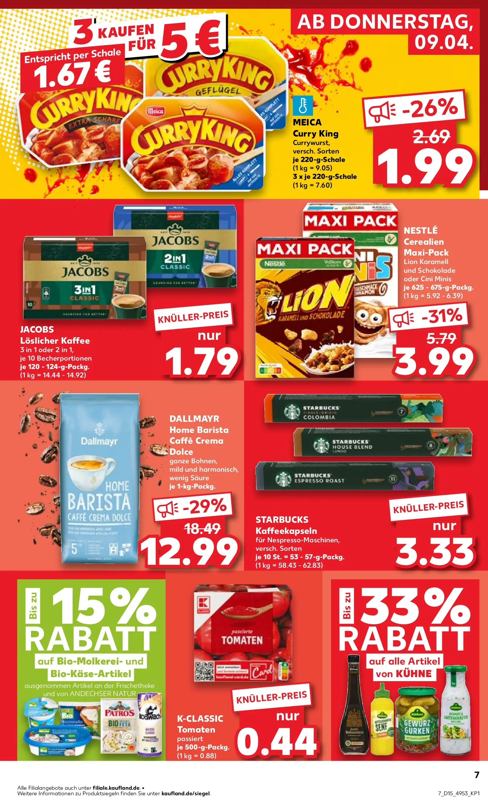 Prospekt Kaufland ab 07.04.2026 » Angebote Online zum Blättern | Seite: 23 | Produkte: Feta, Kaffee, Meica, Gurken
