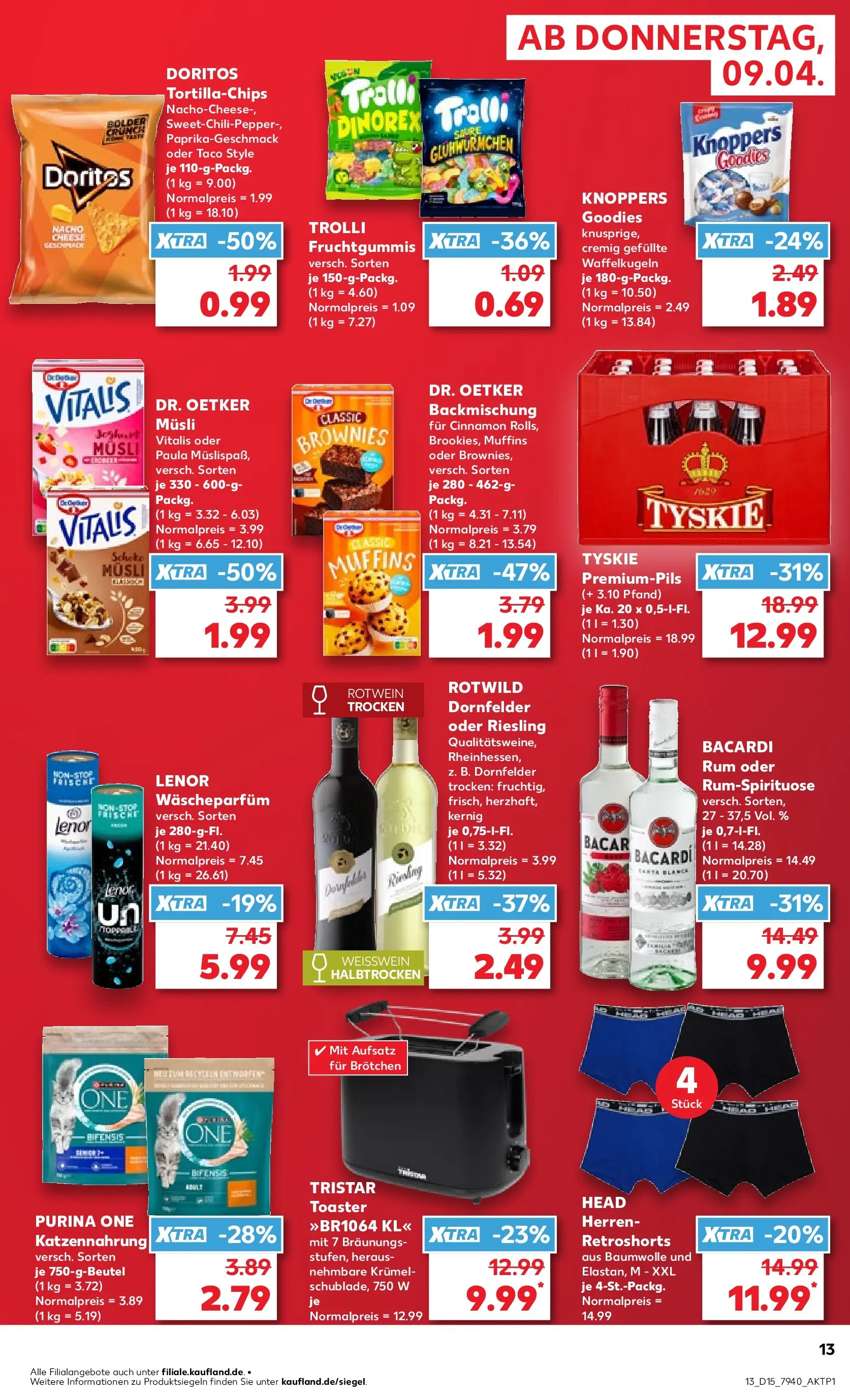 Prospekt Kaufland ab 07.04.2026 » Angebote Online zum Blättern | Seite: 29 | Produkte: Purina one, Musli, Rotwein, Rum