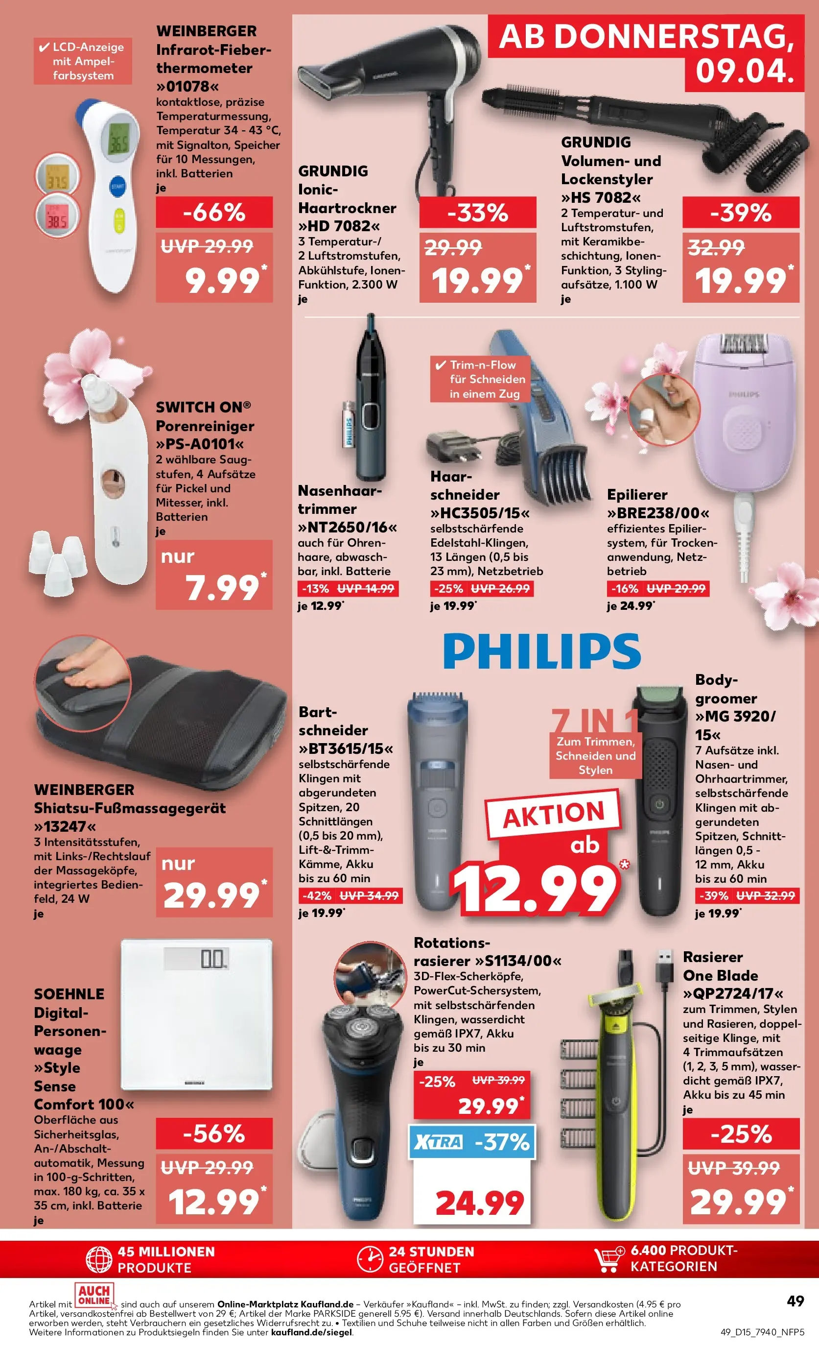 Prospekt Kaufland ab 07.04.2026 » Angebote Online zum Blättern | Seite: 65 | Produkte: Philips, Thermometer, Batterien, Batterie