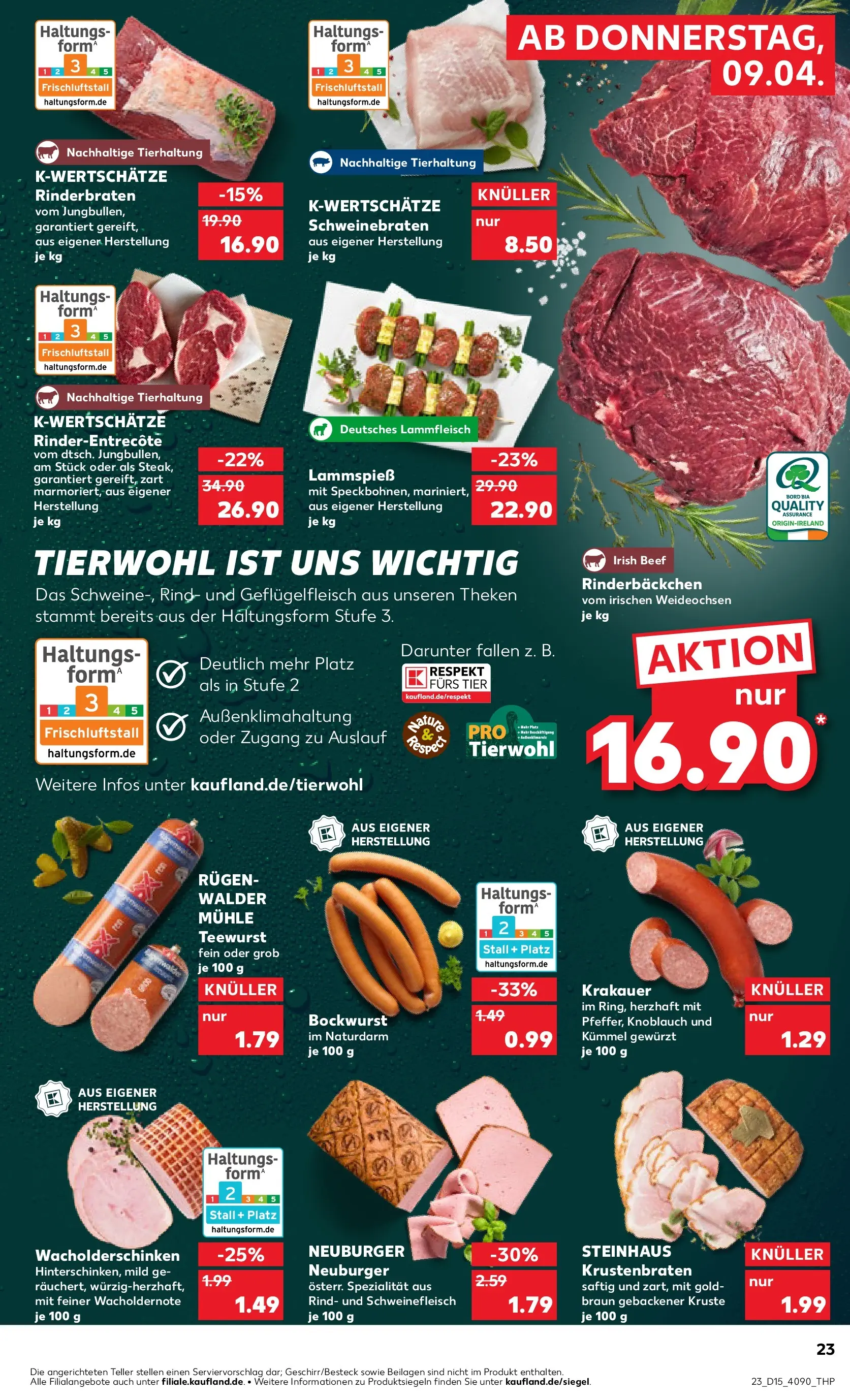 Prospekt Kaufland ab 07.04.2026 » Angebote Online zum Blättern | Seite: 35 | Produkte: Bockwurst, Krustenbraten, Knoblauch, Steak