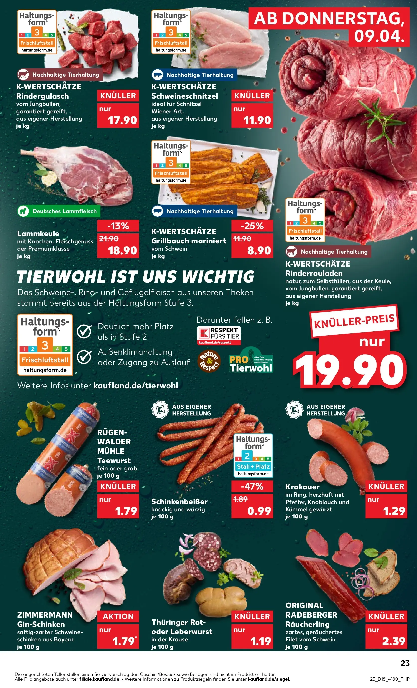 Prospekt Kaufland ab 07.04.2026 » Angebote Online zum Blättern | Seite: 35 | Produkte: Lammkeule, Mühle, Knoblauch, Schinken