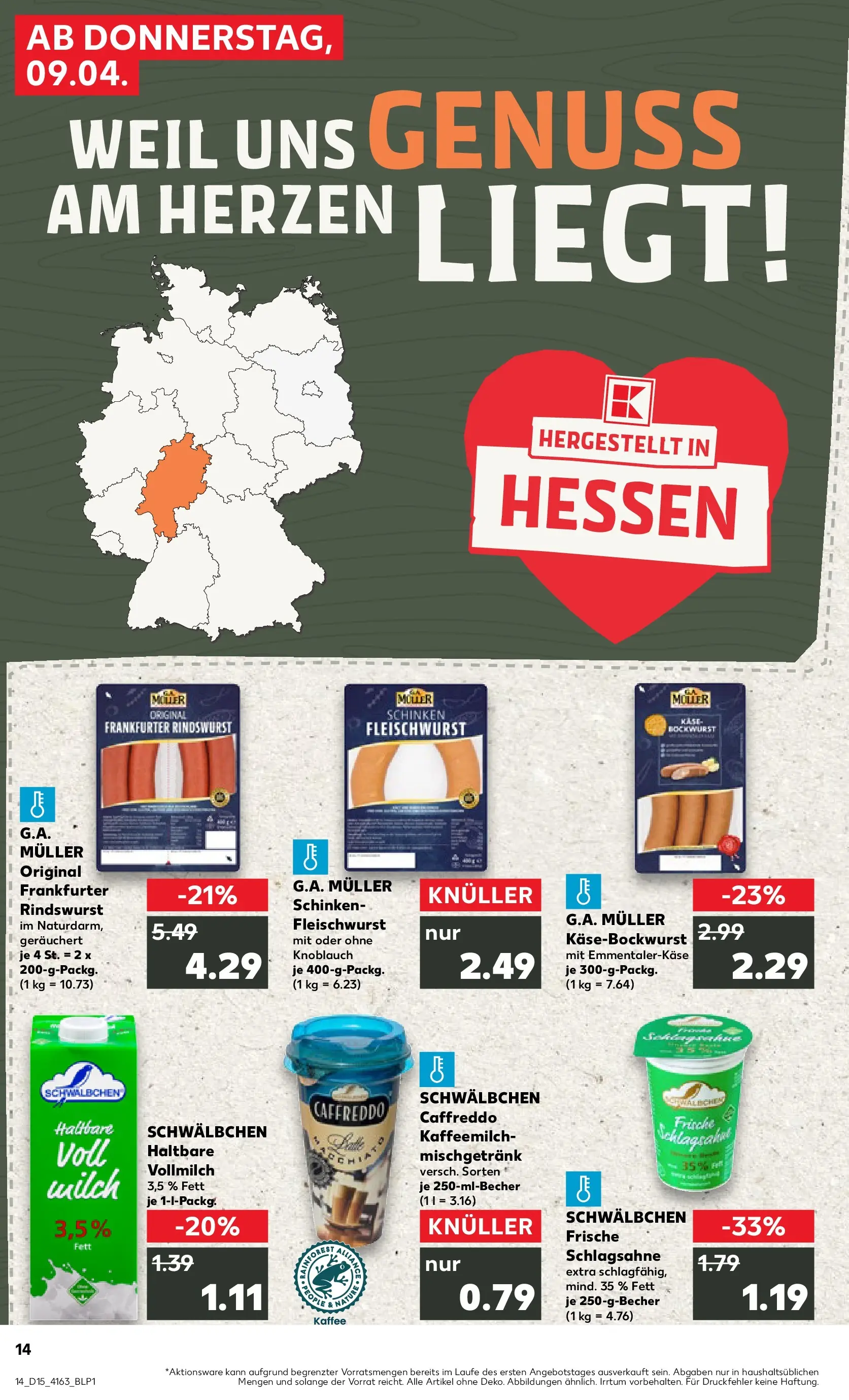 Prospekt Kaufland ab 07.04.2026 » Angebote Online zum Blättern | Seite: 26 | Produkte: Bockwurst, Kaffee, Knoblauch, Schinken