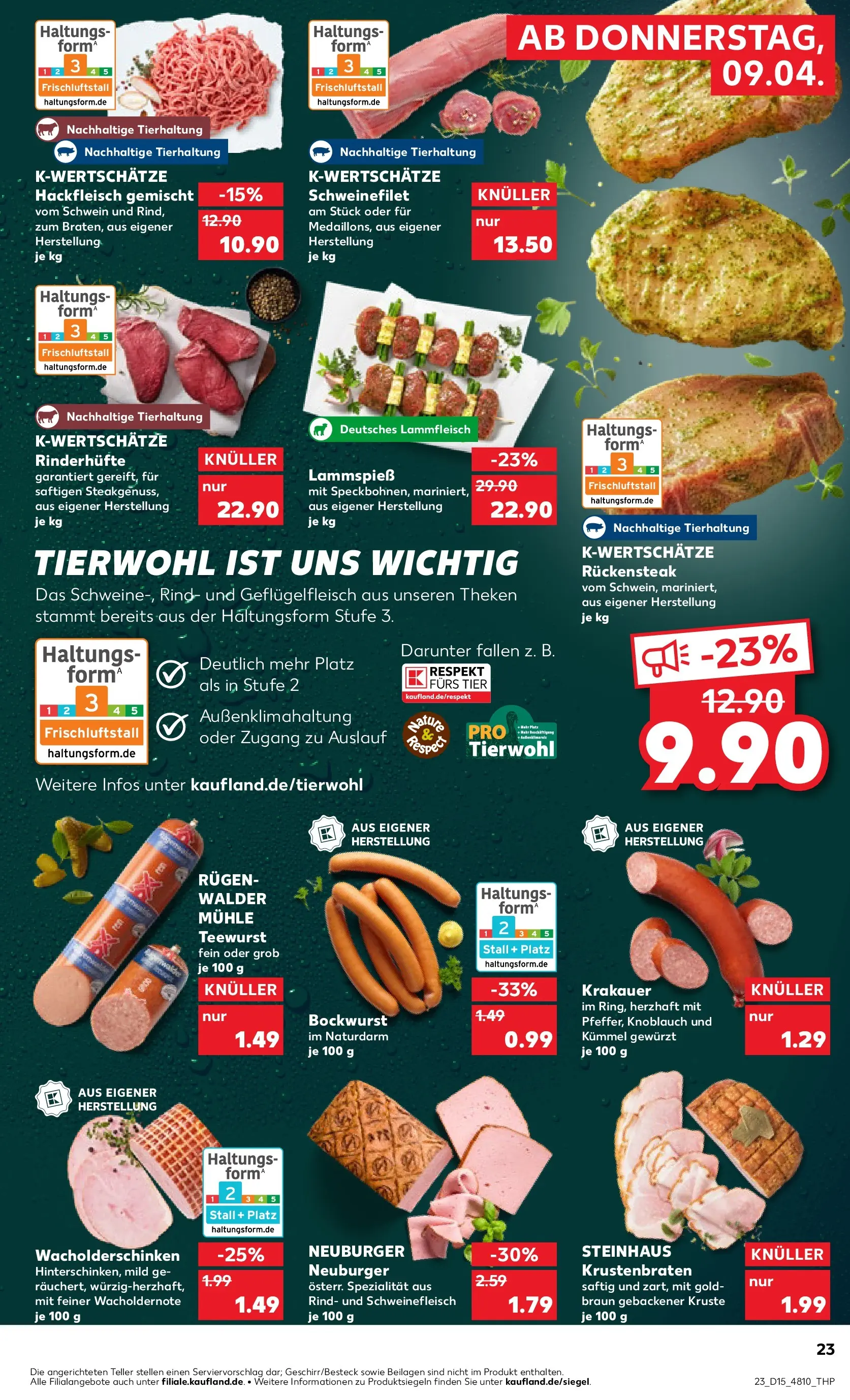 Prospekt Kaufland ab 07.04.2026 » Angebote Online zum Blättern | Seite: 35 | Produkte: Bockwurst, Schweinefilet, Schweinefleisch, Hackfleisch