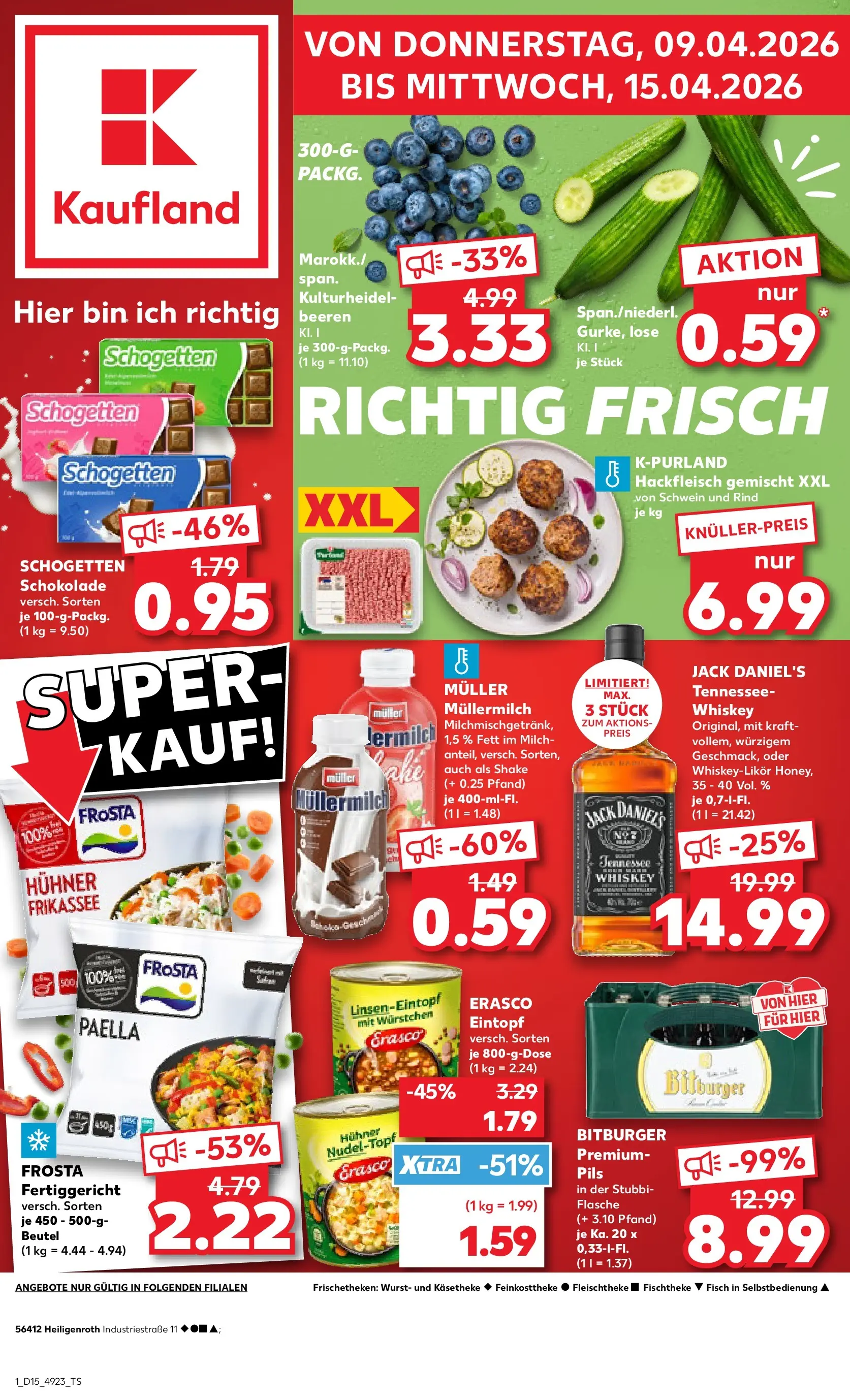 Prospekt Kaufland ab 07.04.2026 » Angebote Online zum Blättern | Seite: 13 | Produkte: Bitburger, Schogetten, Erasco, Muller mullermilch