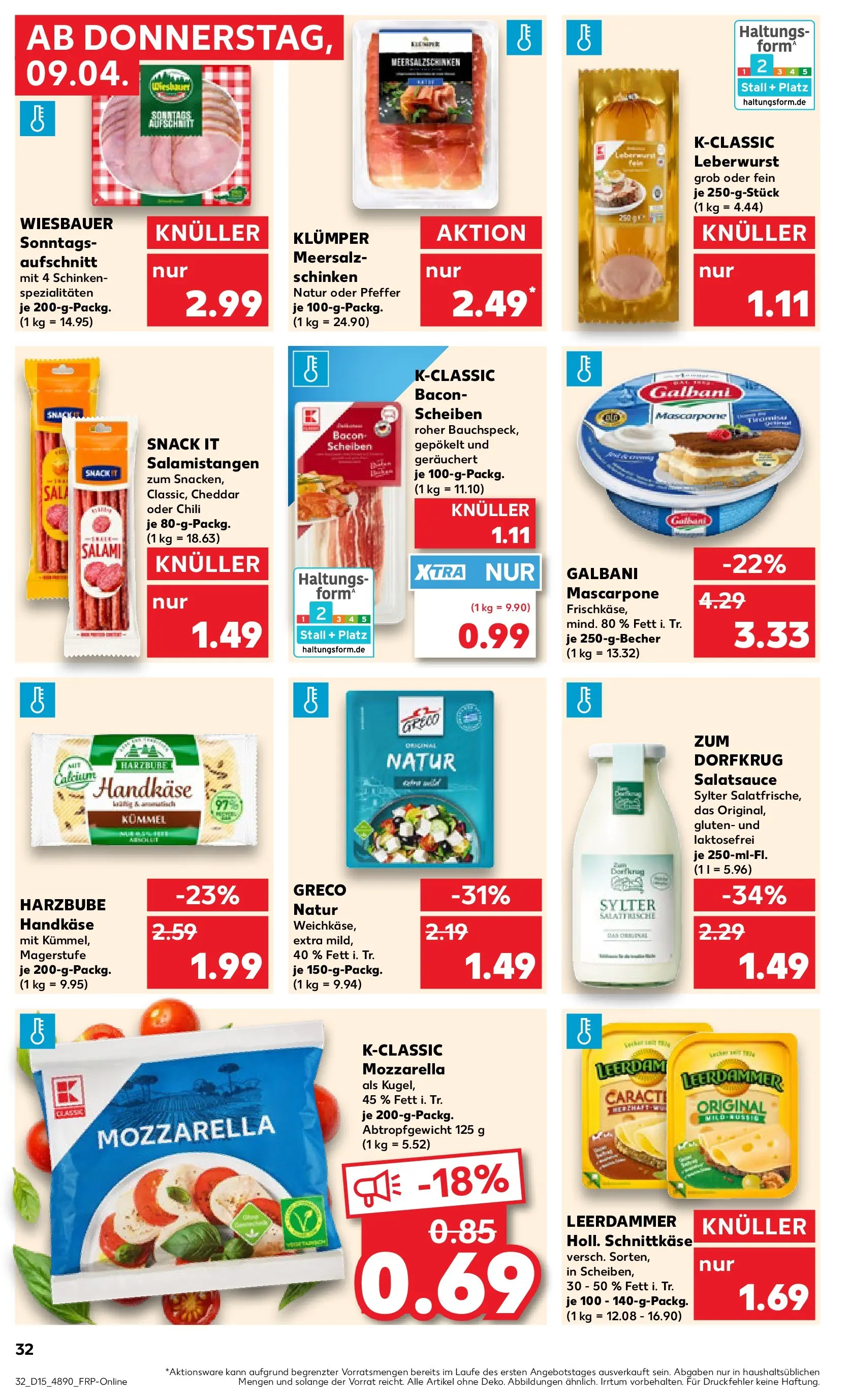 Prospekt Kaufland ab 06.04.2026 » Angebote Online zum Blättern | Seite: 44 | Produkte: Mozzarella, Pfeffer, Chili, Salami