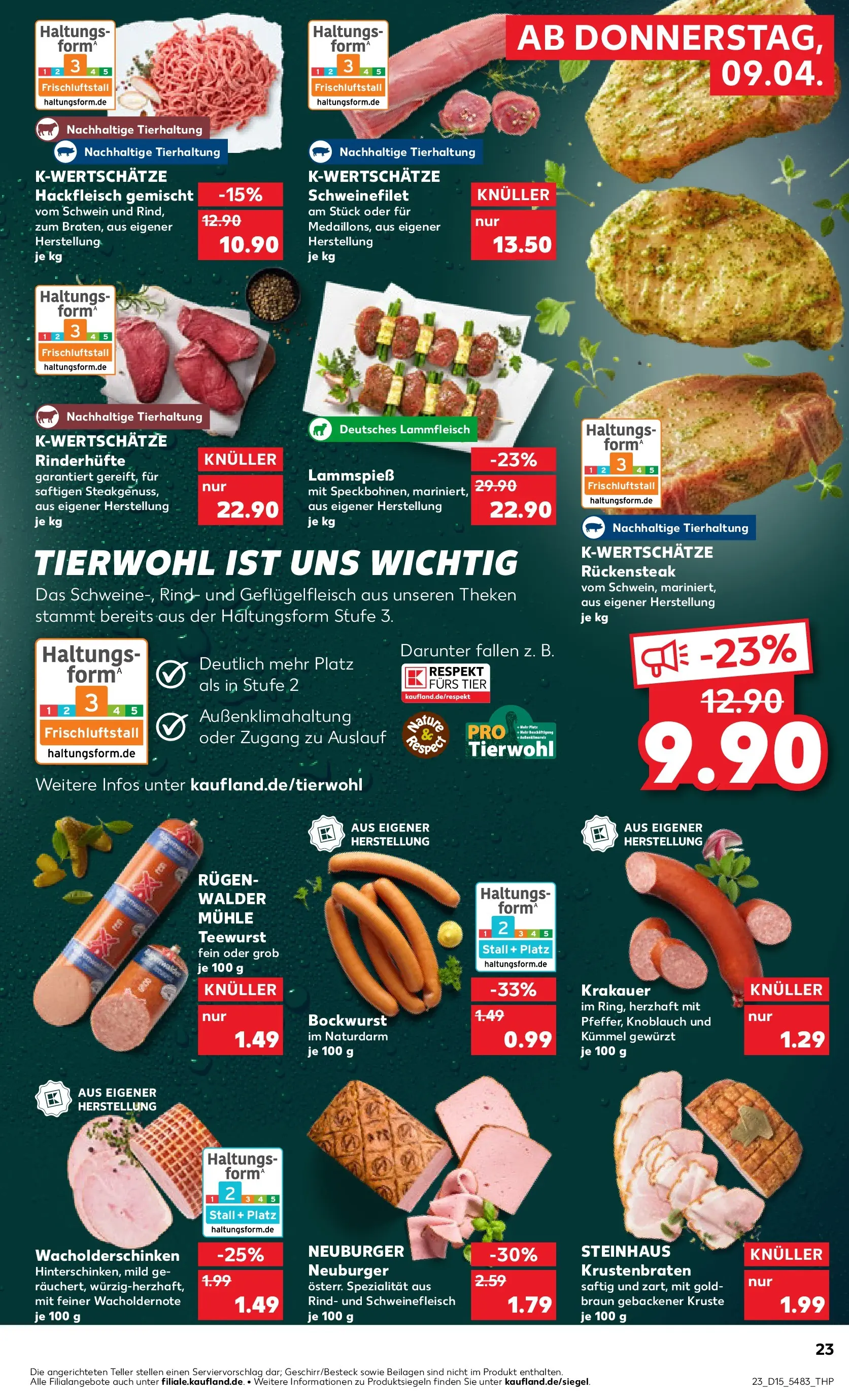 Prospekt Kaufland ab 07.04.2026 » Angebote Online zum Blättern | Seite: 35 | Produkte: Bockwurst, Mühle, Krustenbraten, Hackfleisch