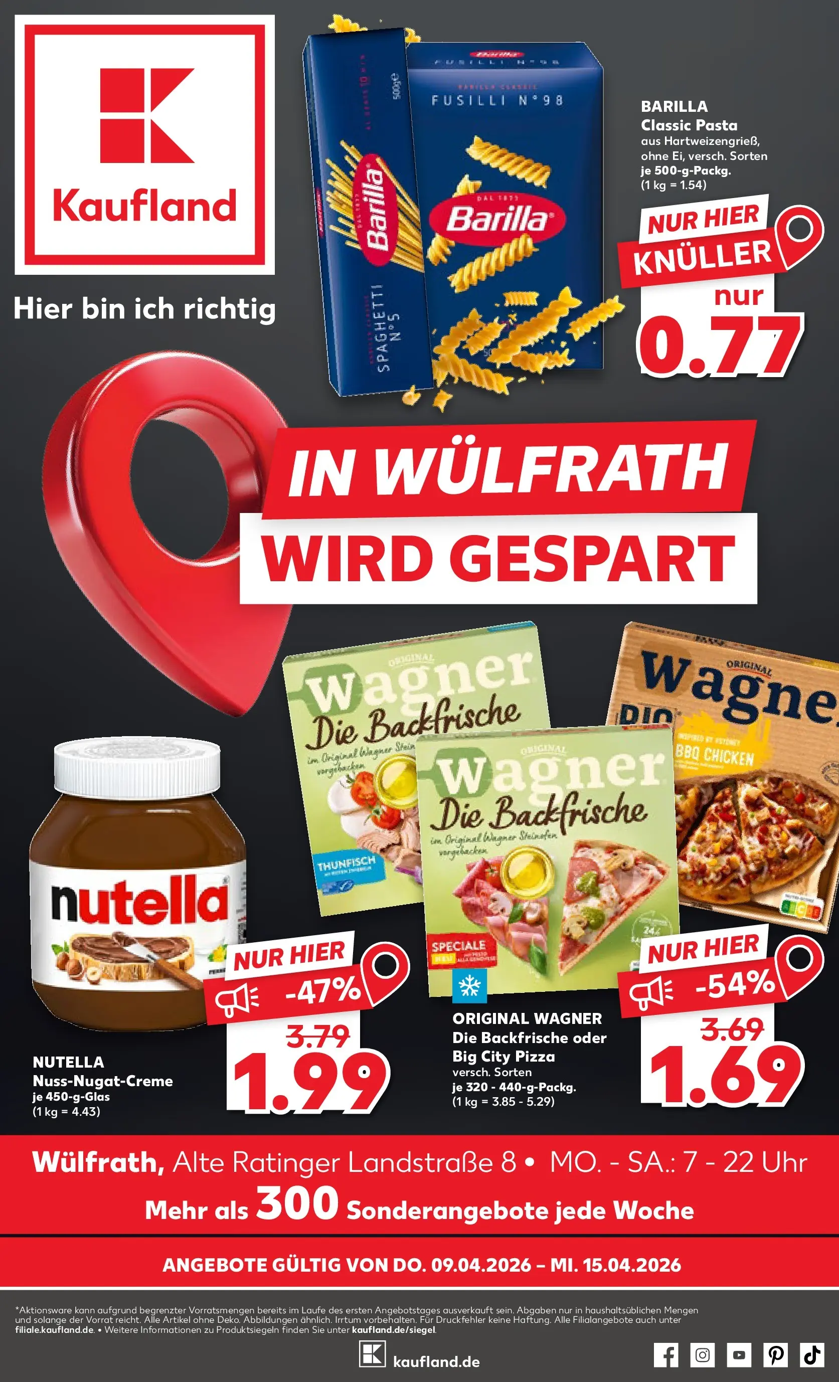 Prospekt Kaufland ab 07.04.2026 » Angebote Online zum Blättern | Seite: 13 | Produkte: Thunfisch, Nutella, Pasta, Pizza
