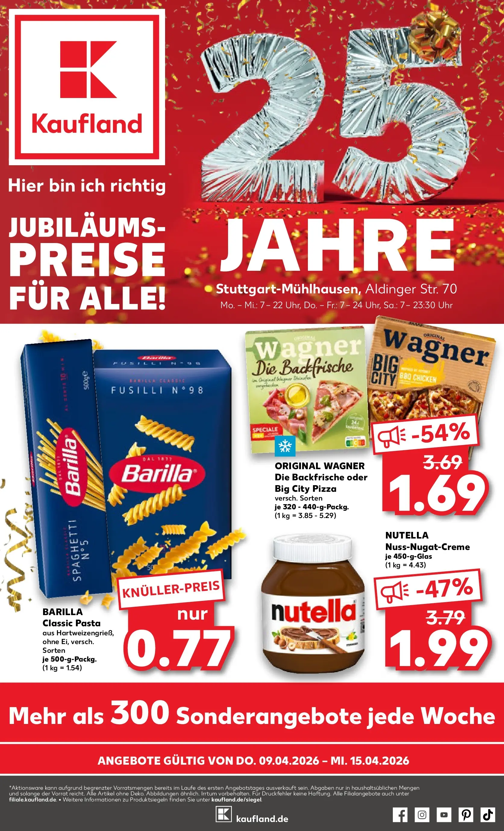 Prospekt Kaufland ab 07.04.2026 » Angebote Online zum Blättern | Seite: 13 | Produkte: Barilla, Nutella, Pasta, Pizza