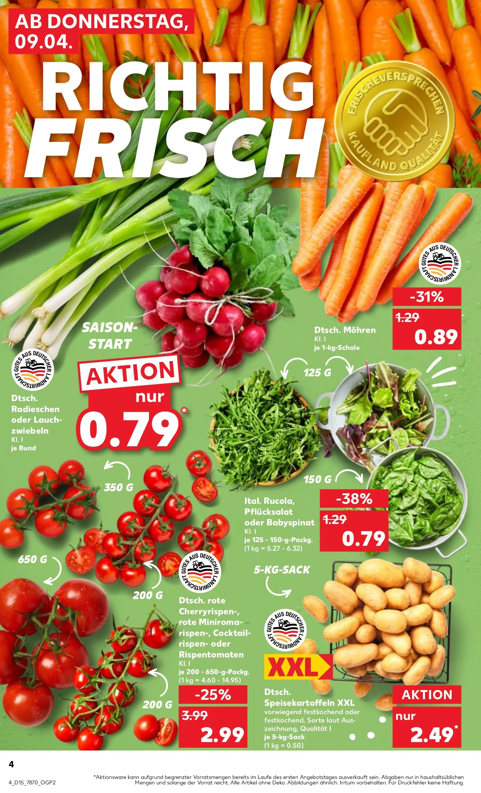 Prospekt Kaufland ab 08.04.2026 » Angebote Online zum Blättern | Seite: 8 | Produkte: Mohren, Zwiebeln, Saft