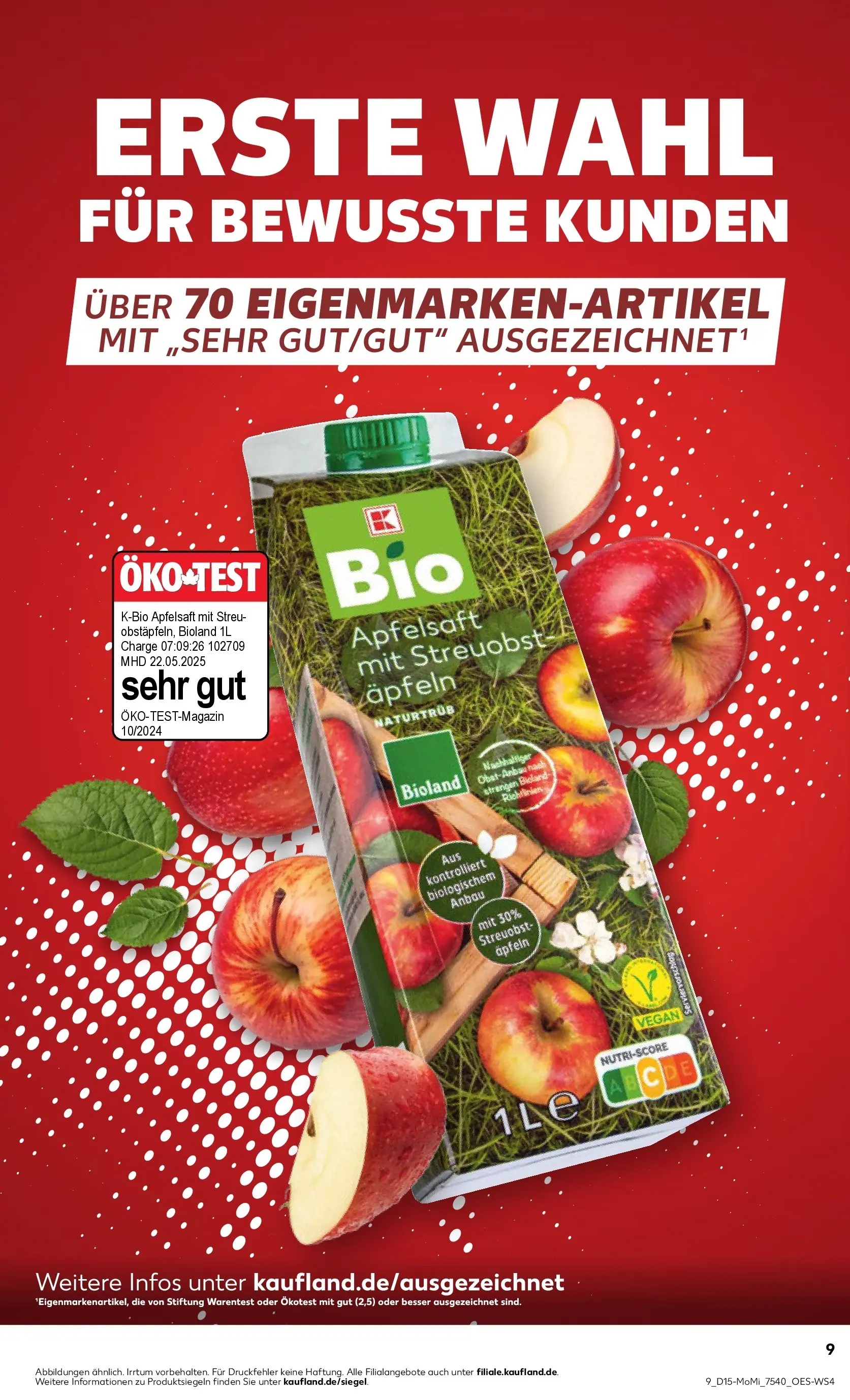 Prospekt Kaufland ab 06.04.2026 » Angebote Online zum Blättern | Seite: 9 | Produkte: Apfelsaft, Apple